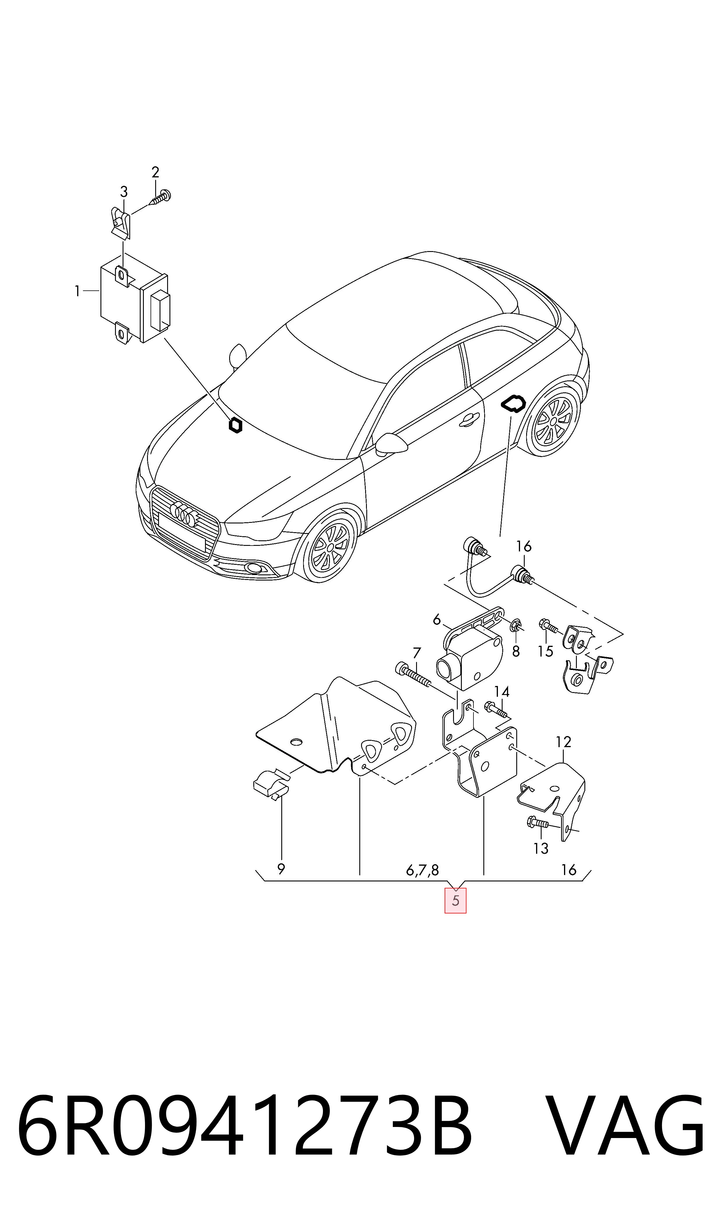 Sensor de nivel de carrocería trasero izquierdo VAG 6R0941273B precio, desde 87,42 EUR