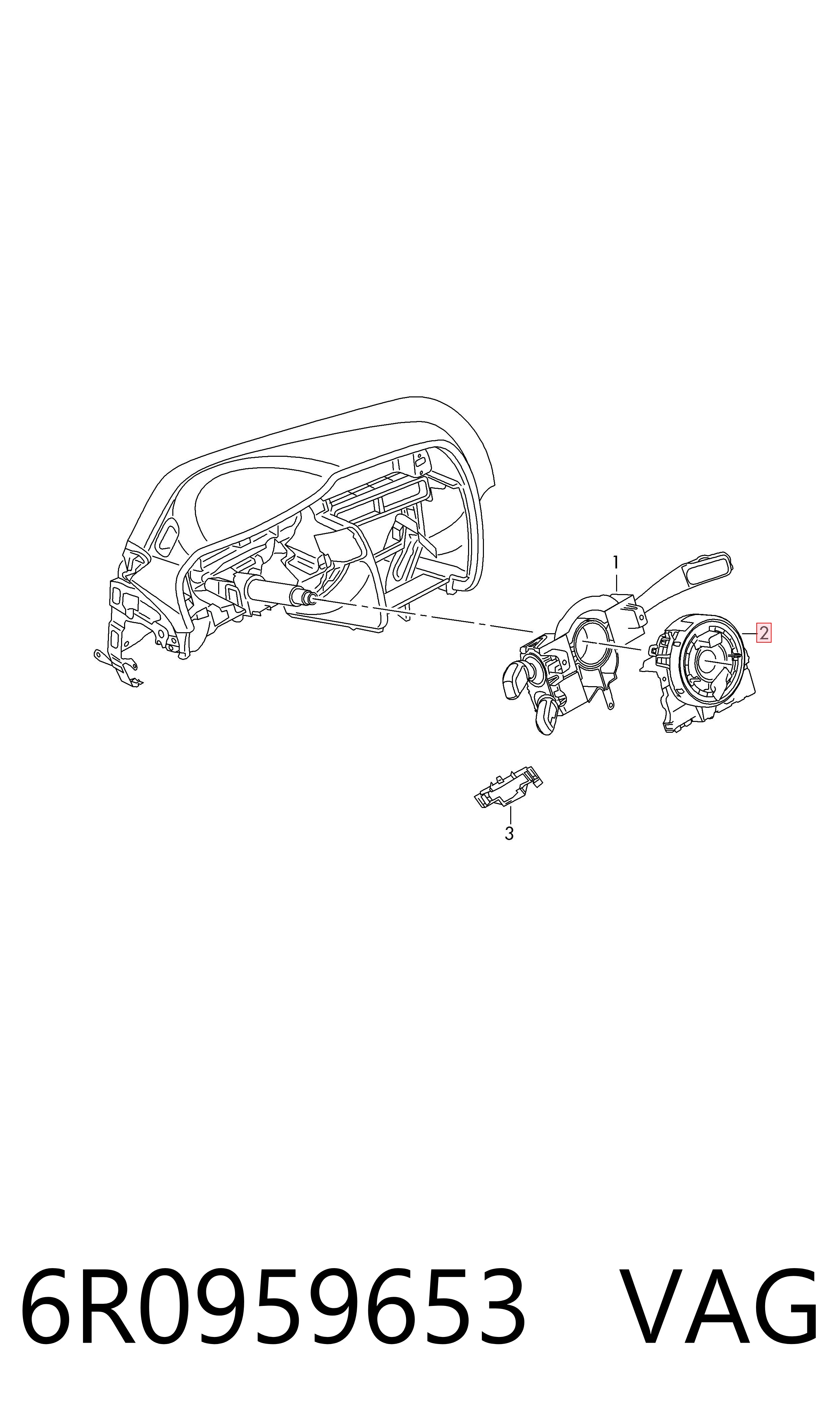 Anillo AIRBAG del volante VAG 6R0959653