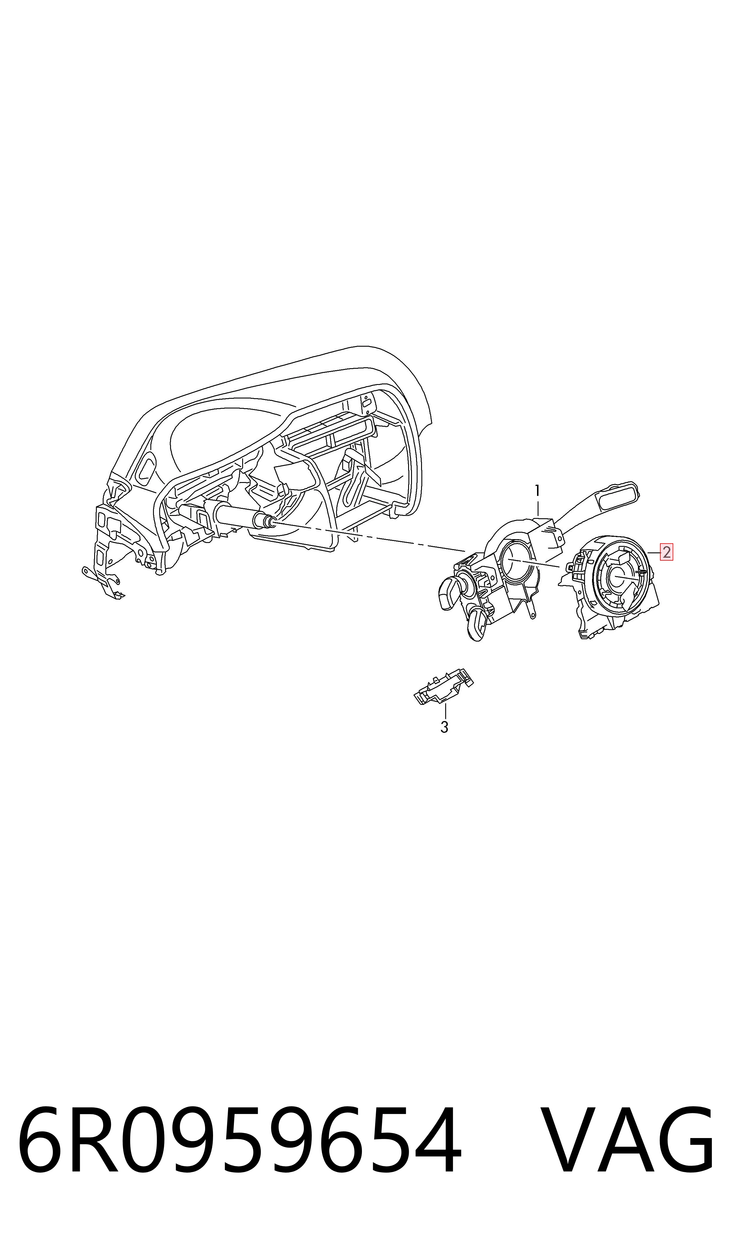 Anillo AIRBAG del volante VAG 6R0959654