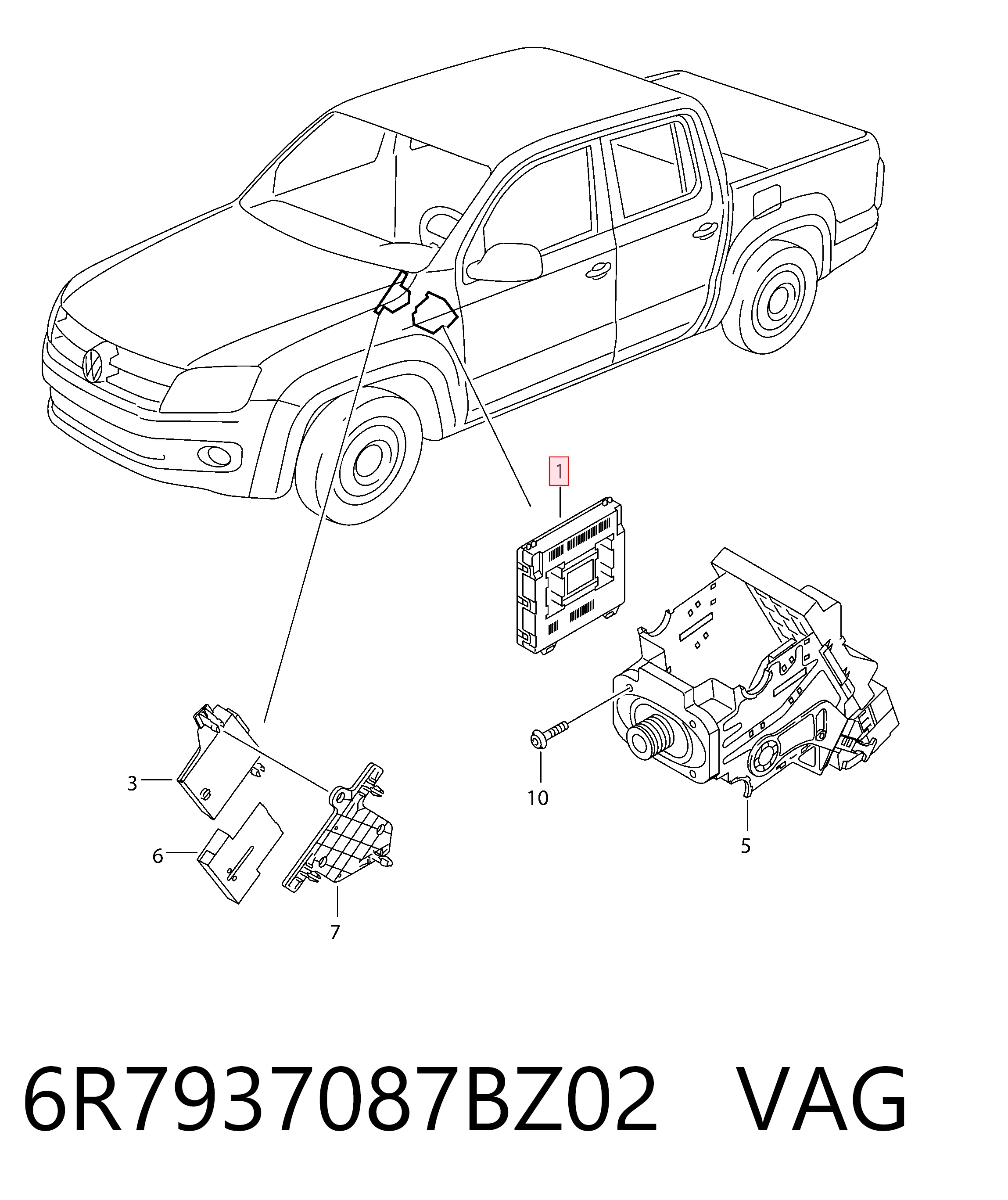 Unidad de confort Volkswagen AMAROK  (2010-2026)