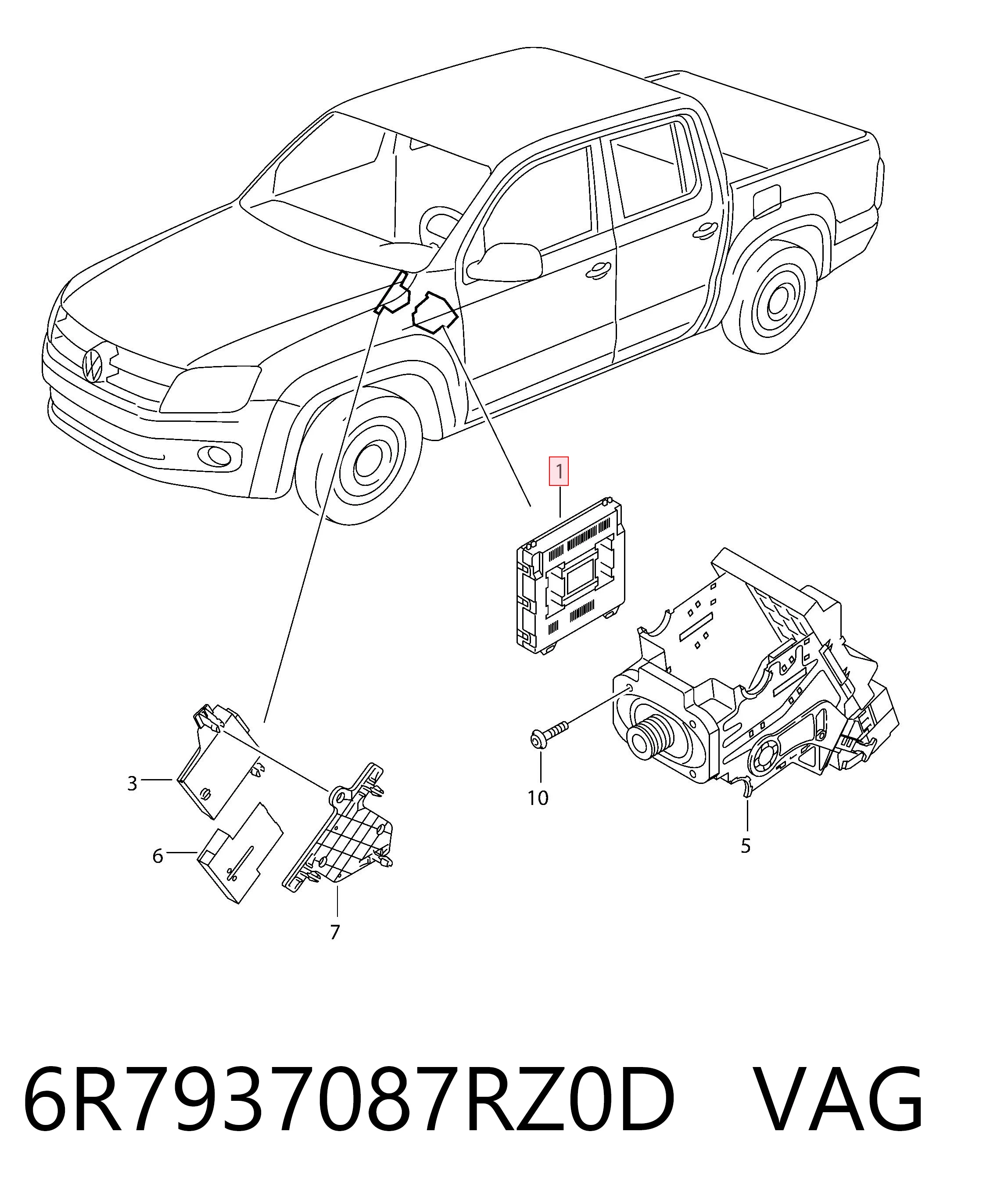 Comprar Módulo de confort Volkswagen AMAROK  2HA, 2HB, S1B, S6B, S7A, S7B a bajo precio