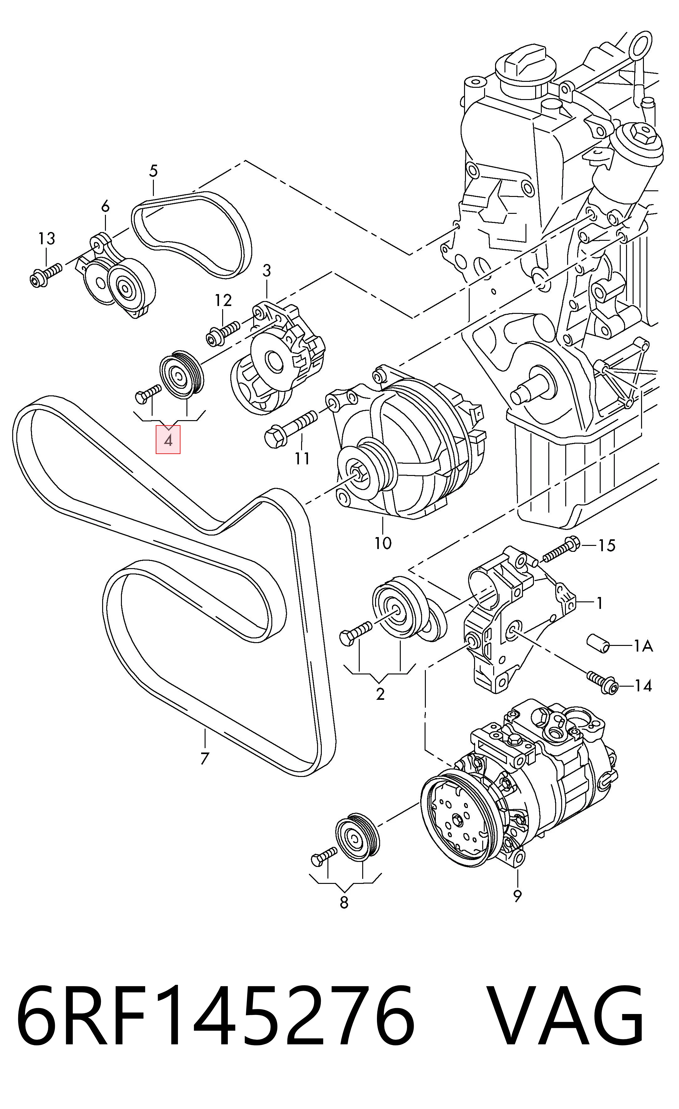 6RF145276 VAG Bomba refrigerante coche