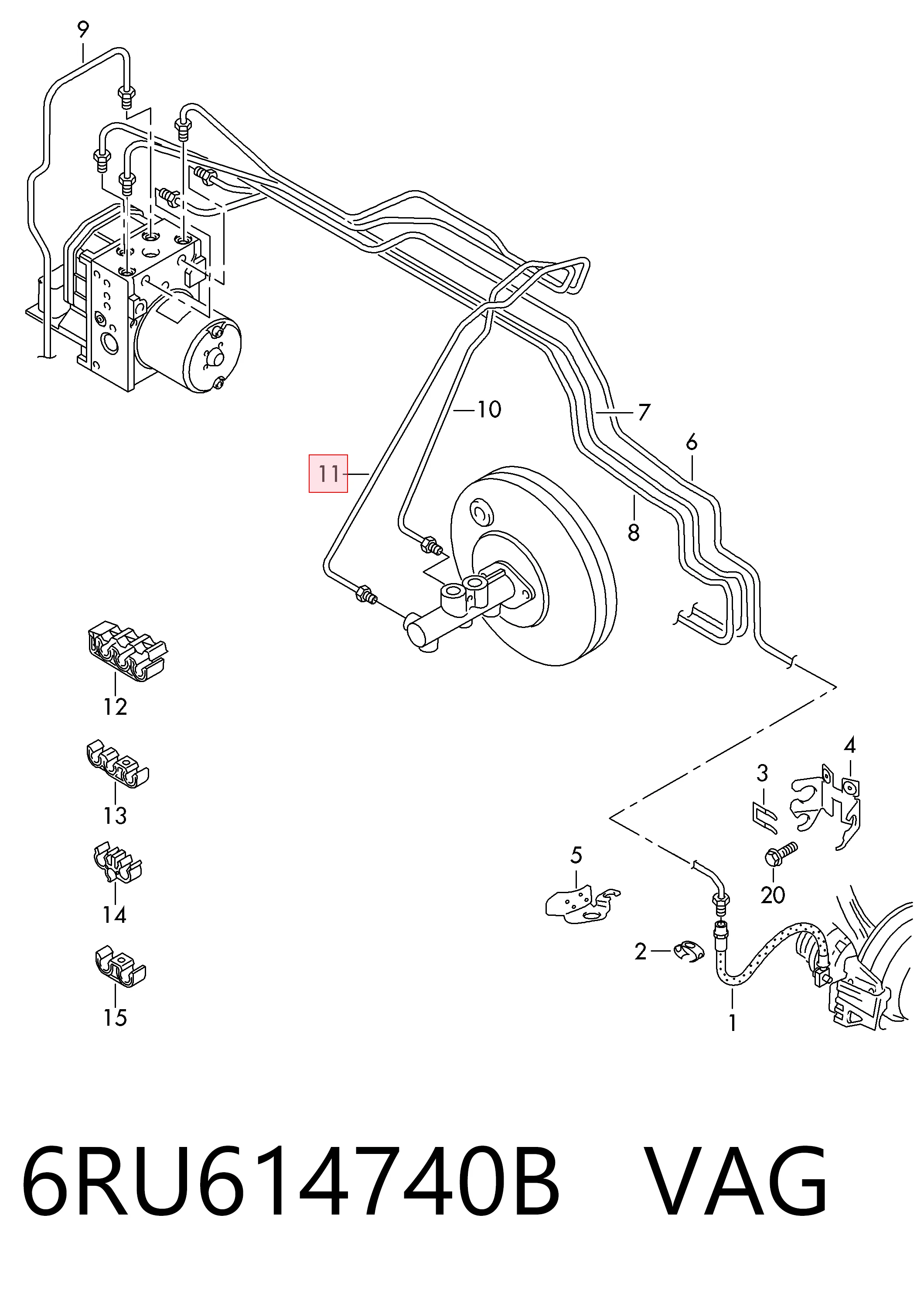 6RU614740B VAG