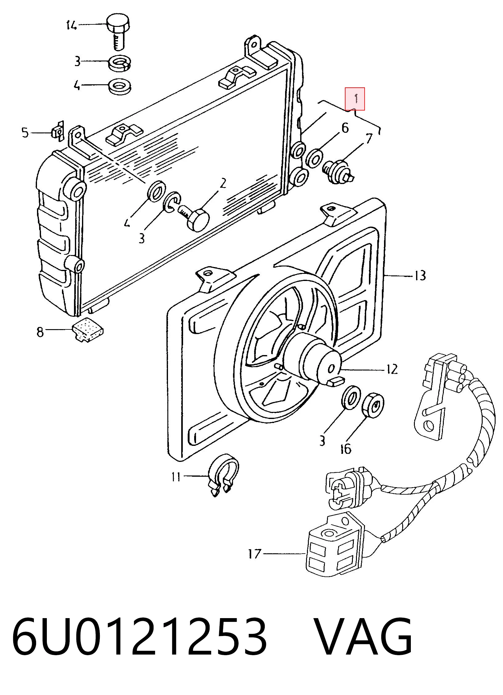 Comprar Radiador de auto Caddy II 9U7