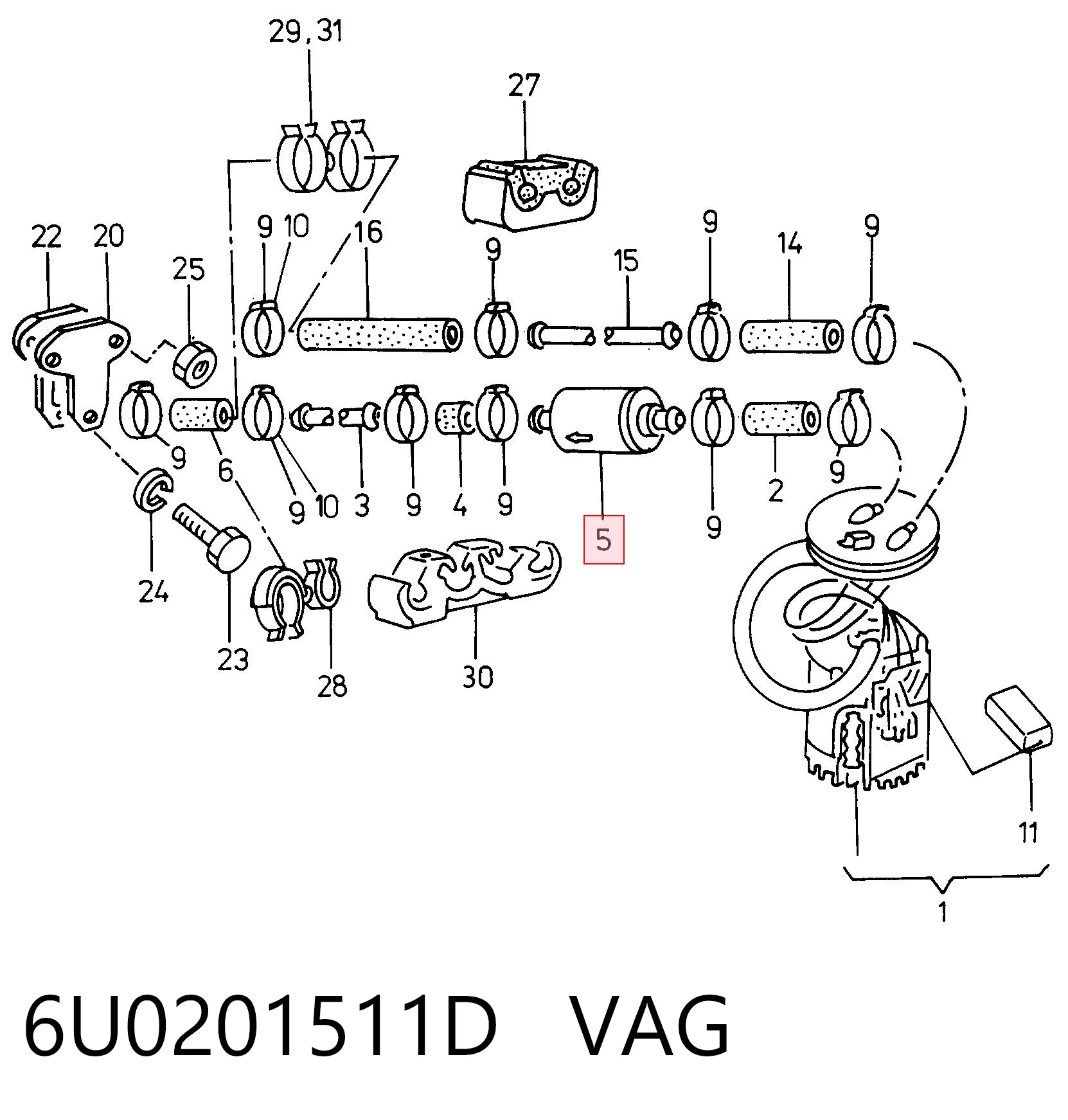 6U0201511D VAG