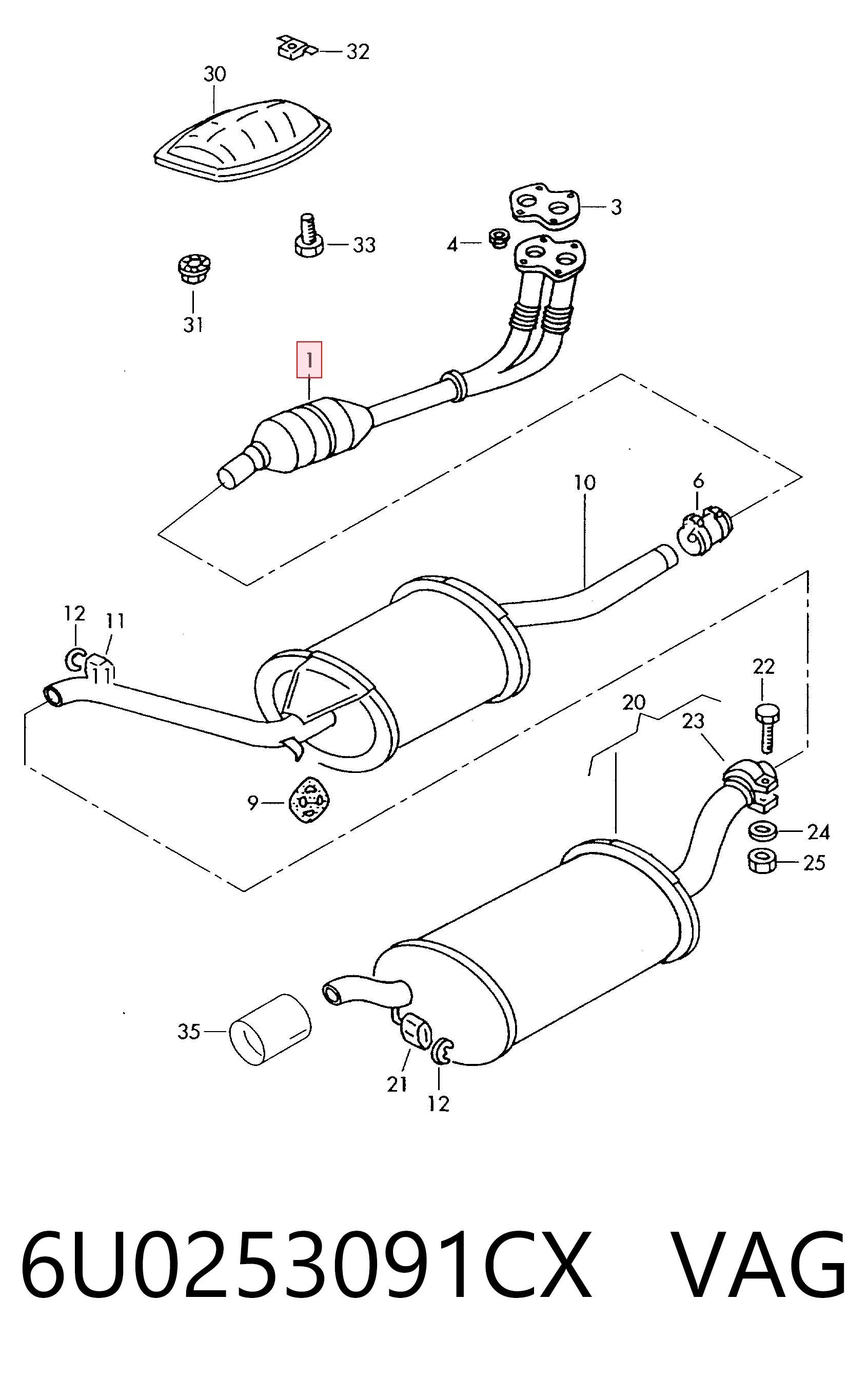 Catalizador para Skoda Felicia 791, 6U1
