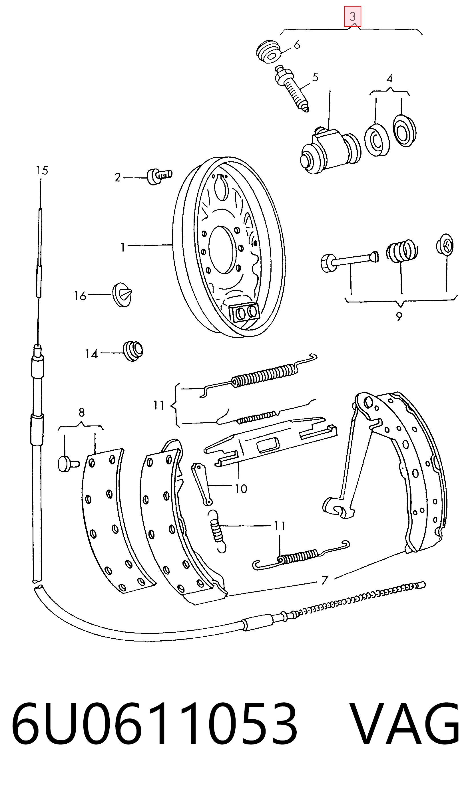 Comprar Bombín de freno de rueda trasero Jetta IV 162, 163, AV3, AV2, AY2, AY3