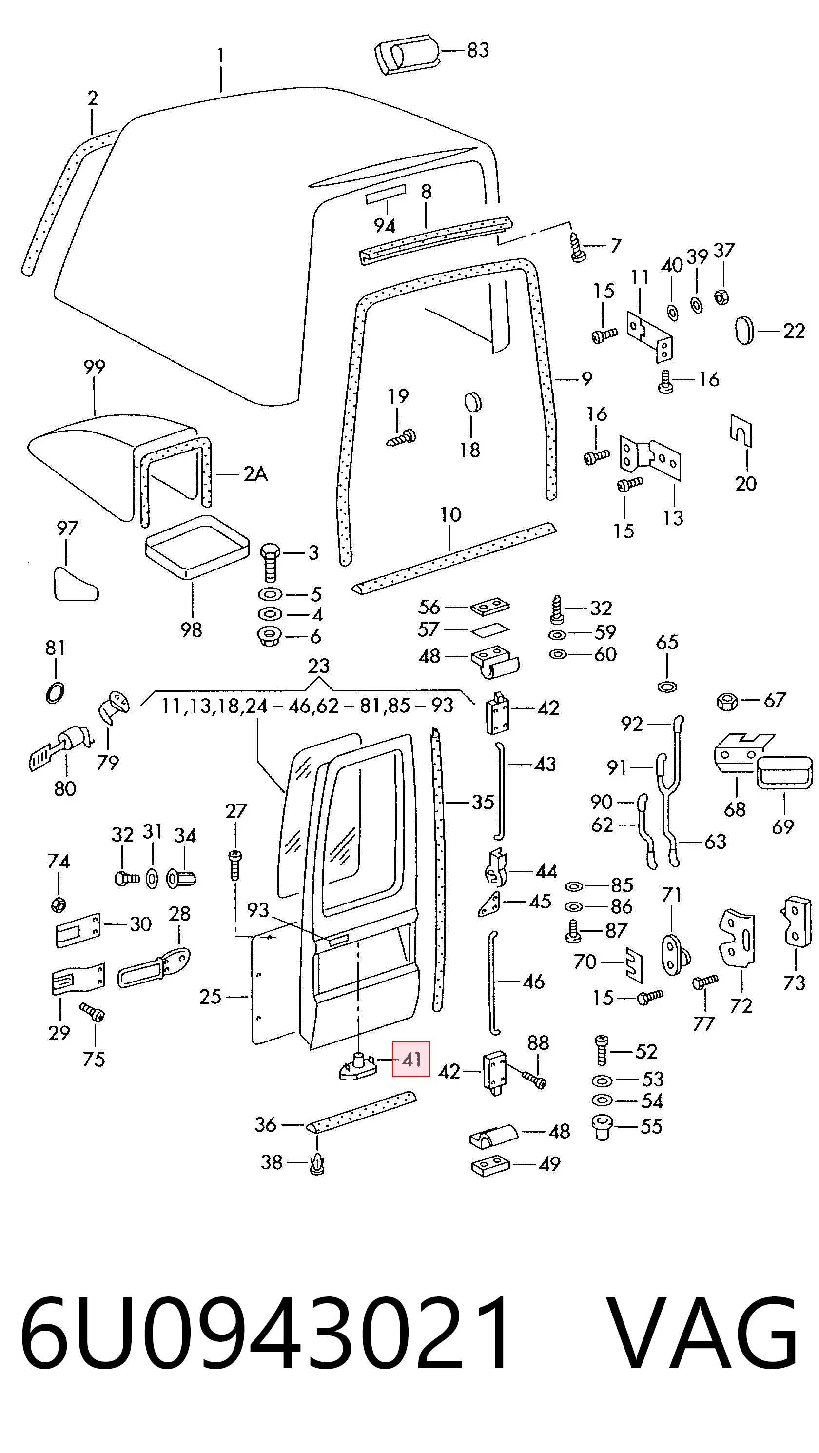 Comprar Luz de matrícula trasera Volkswagen Caddy II 9K9 a bajo precio