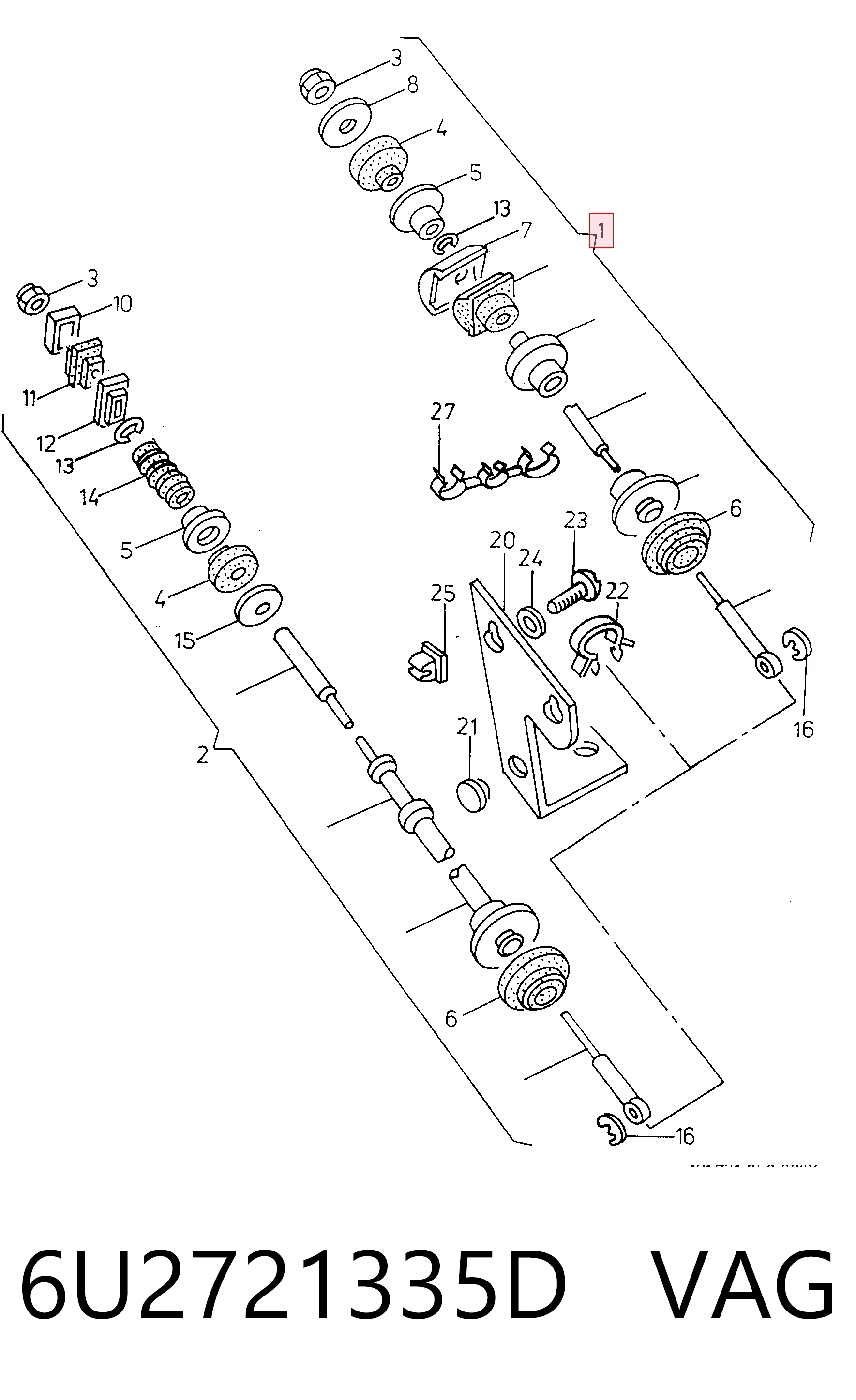 Cable de accionamiento del embrague Skoda Felicia I (1994-1997)
