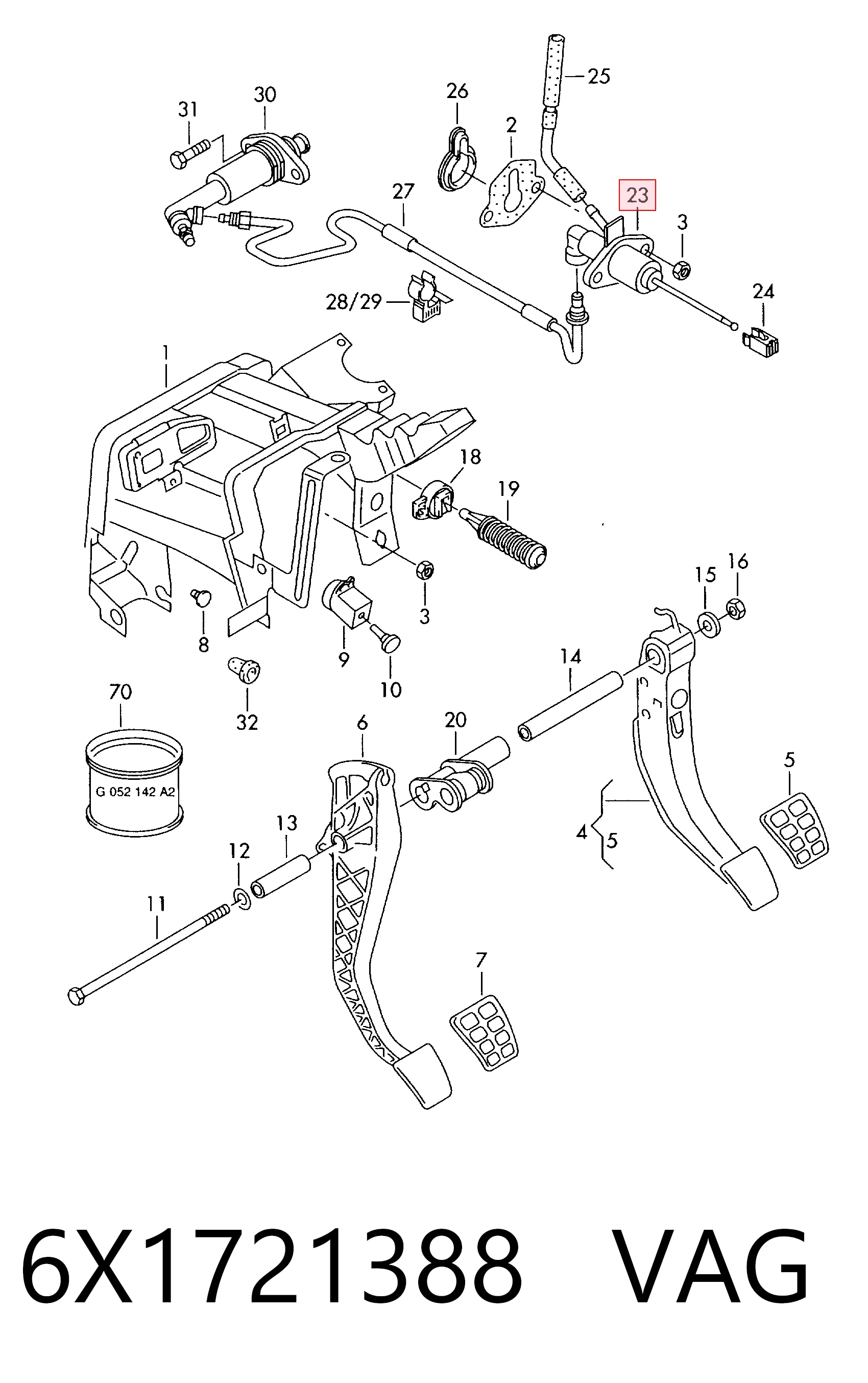 Cilindro maestro de embrague C85022 Brembo