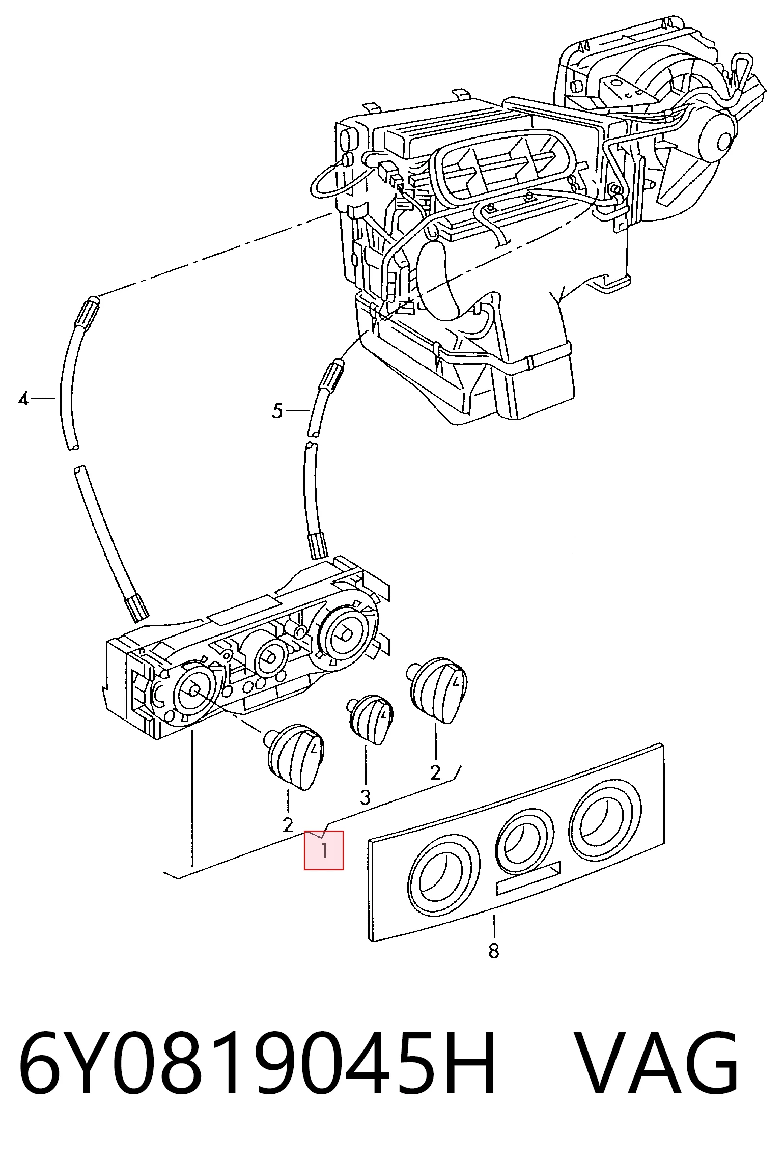 Unidad de control de la ventilación para Skoda Fabia I 6Y2