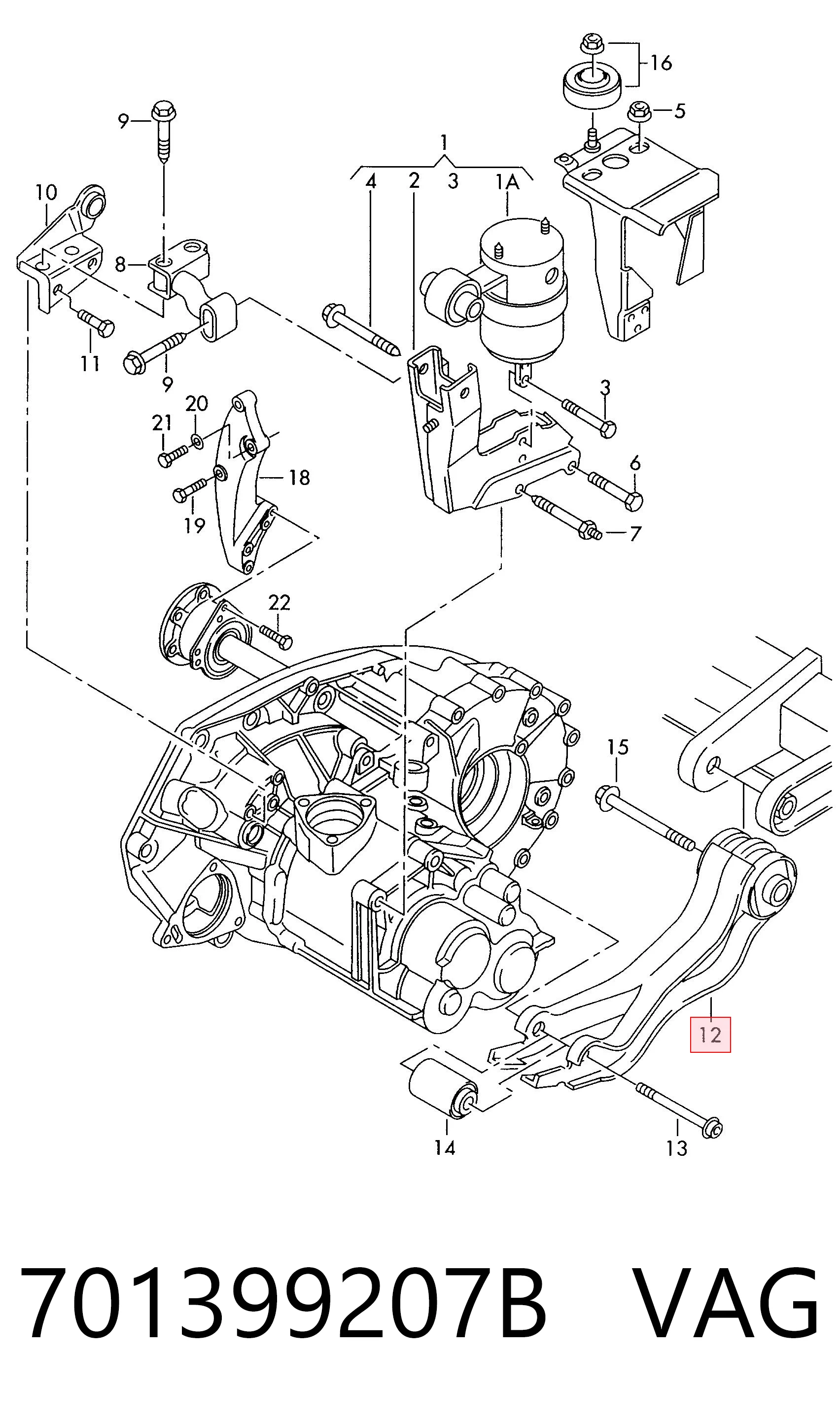 701399207B VAG Cojín del motor