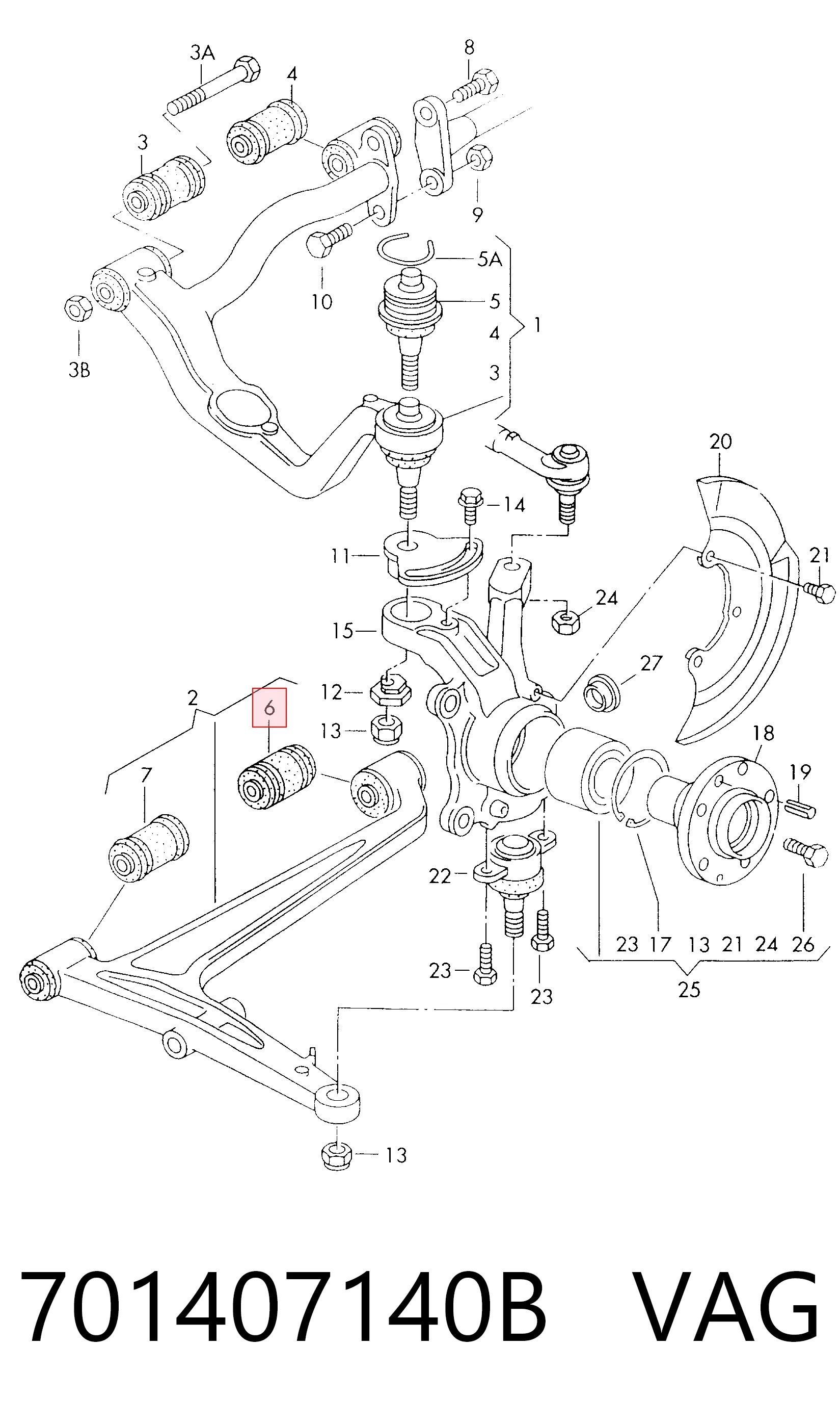 Silentblock suspension Volkswagen Transporter plataforma a bordo comprar en España