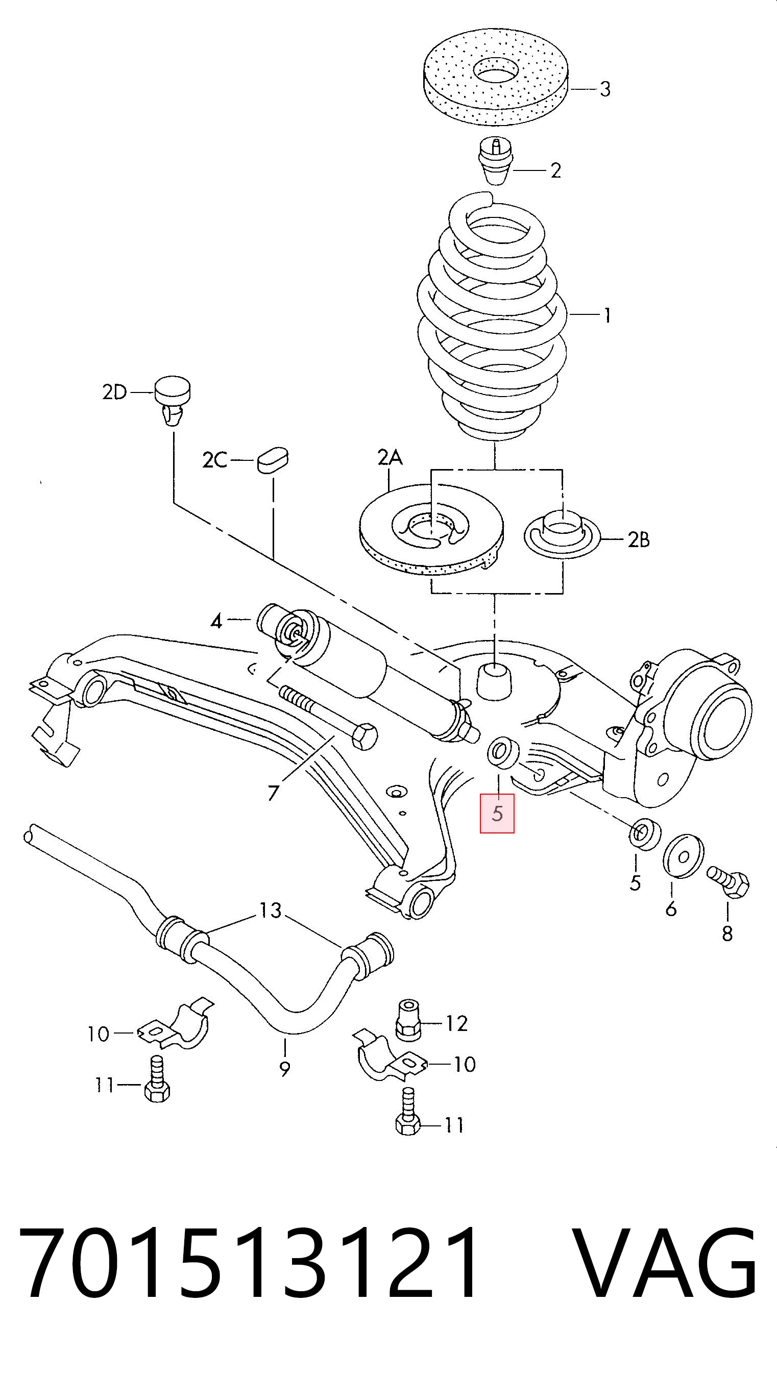 Comprar RC13121 Raiso Buje de vástago de amortiguador trasero