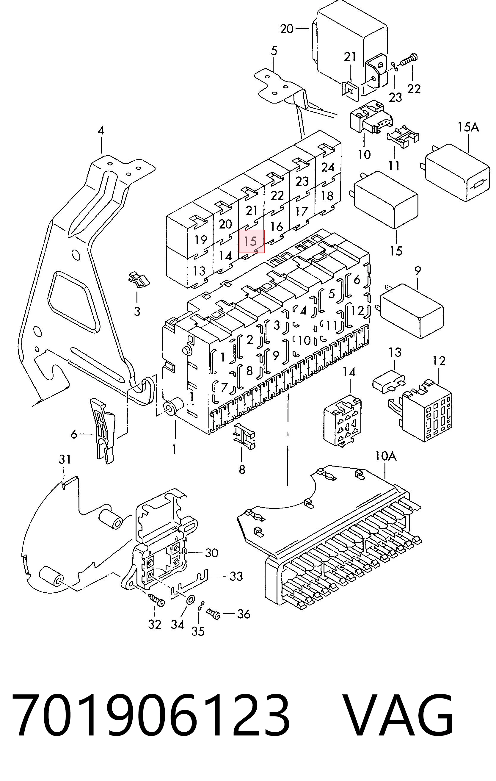 701906123 VAG Centralina Del Motor