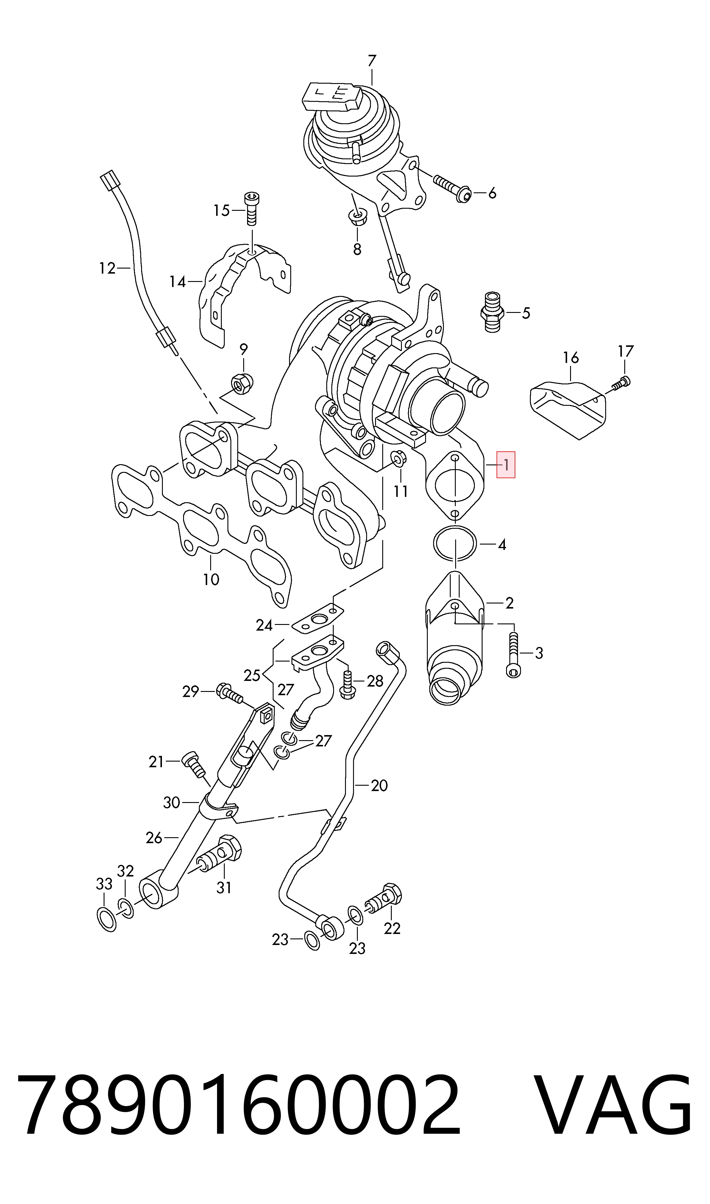 Turbocompresor 7890160002 VAG