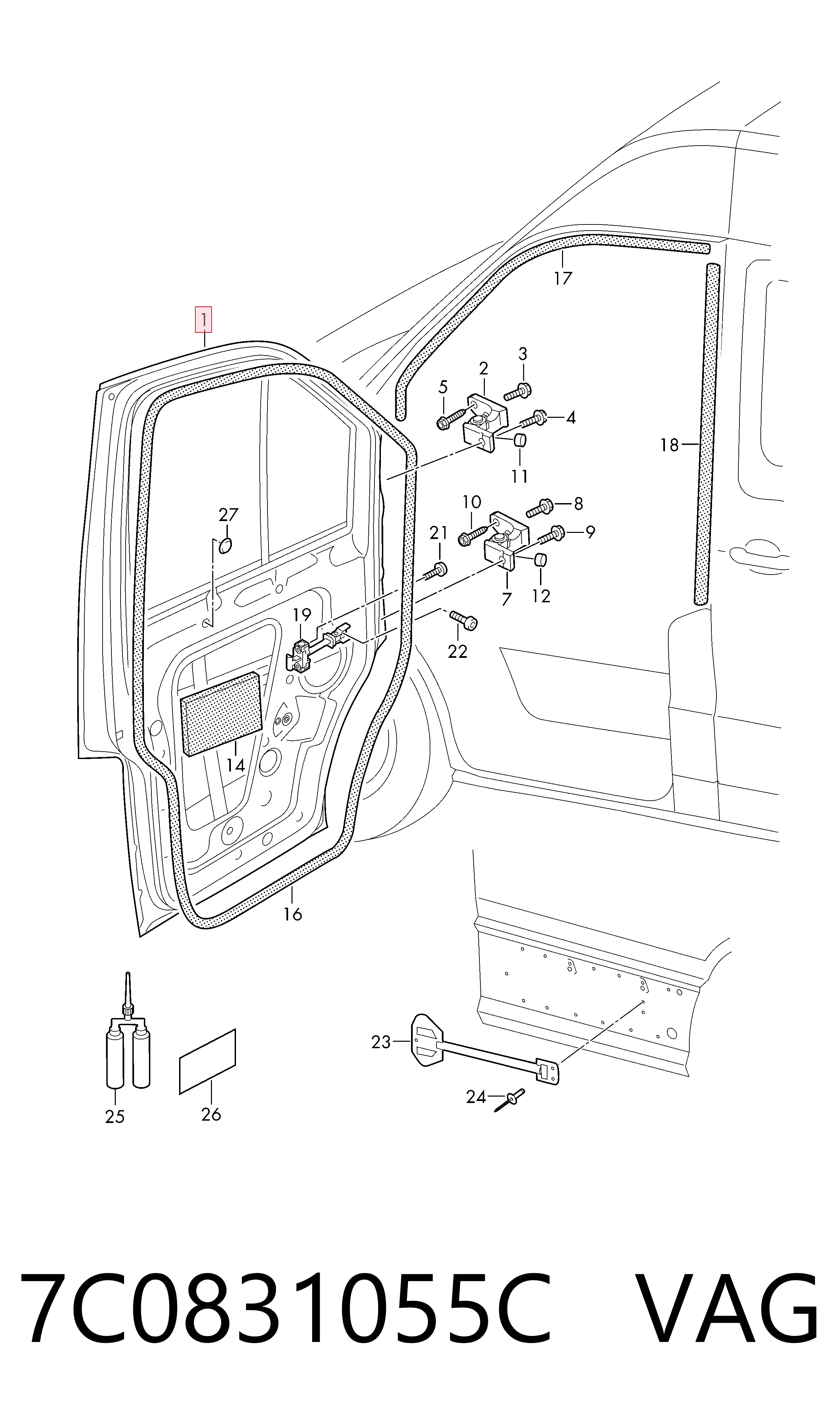 Comprar Puerta delantera izquierda Volkswagen Crafter  SY, SX, SYB, SYC, SYD, SYM a bajo precio
