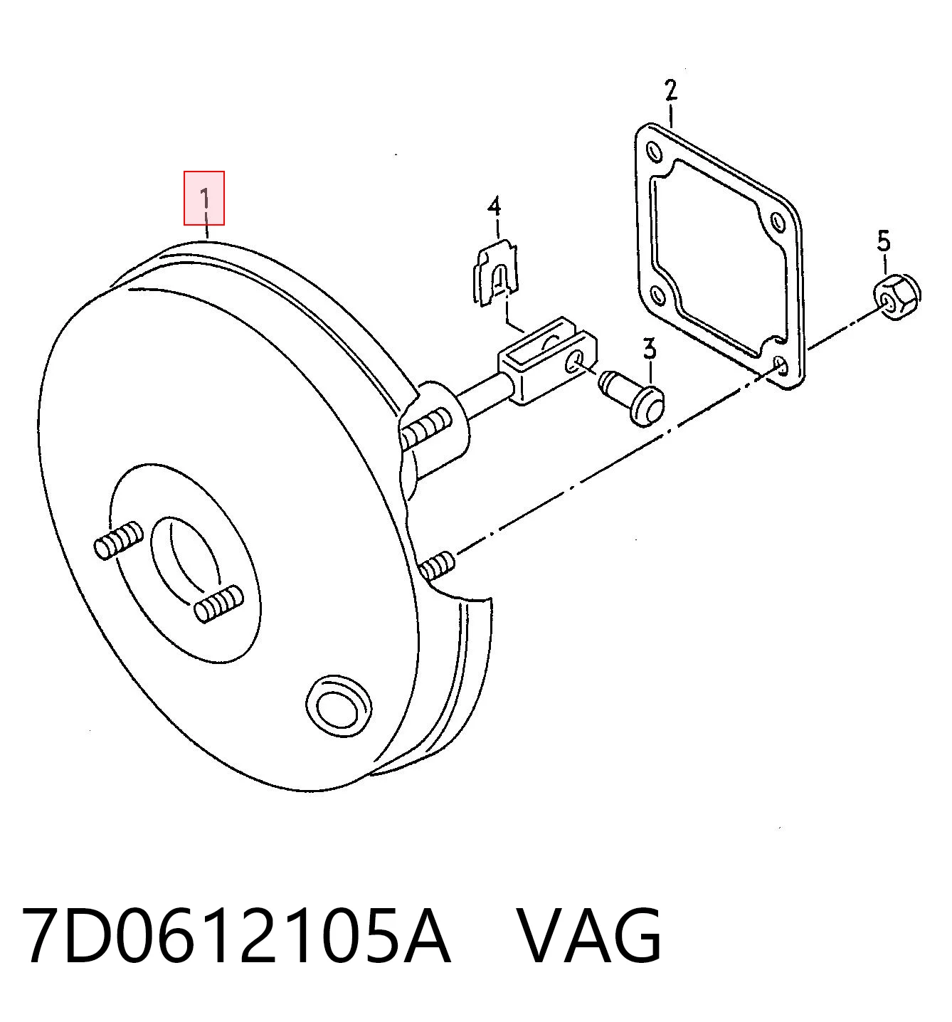 7D0612105A VAG Servofreno