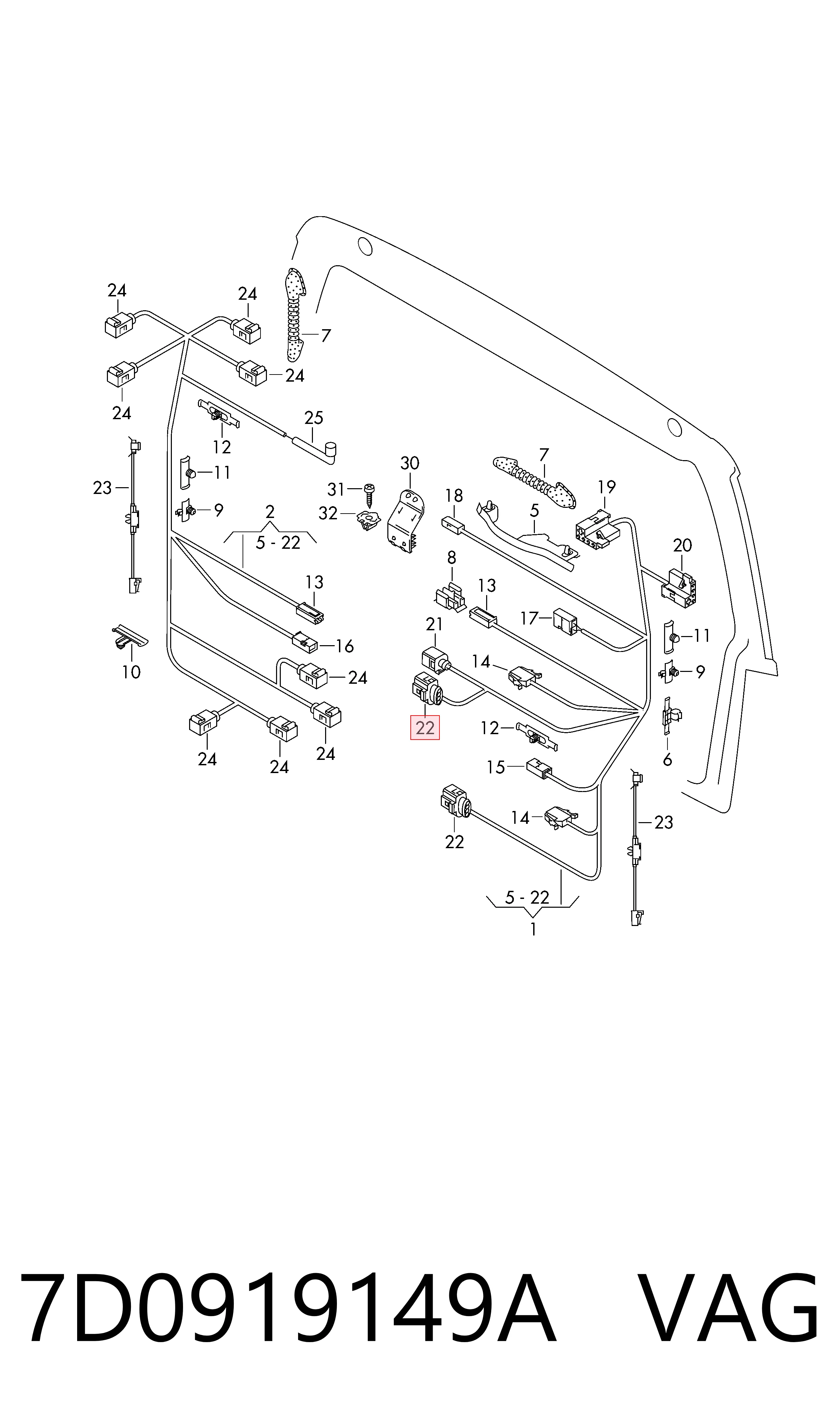 30973028 AND Conector de luz trasera