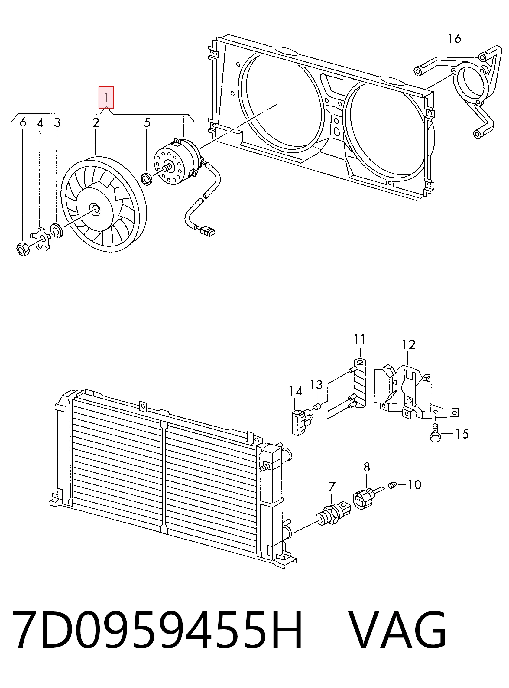 Comprar Ventilador del motor Transporter 70B, 70C, 7DB, 7DK, 70J, 70K, 7DC, 7DJ