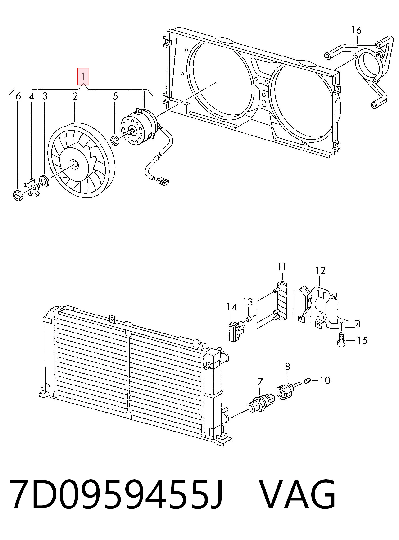Ventilador de refrigeración del motor Transporter bus (1990-2004) original desde 82,98 €