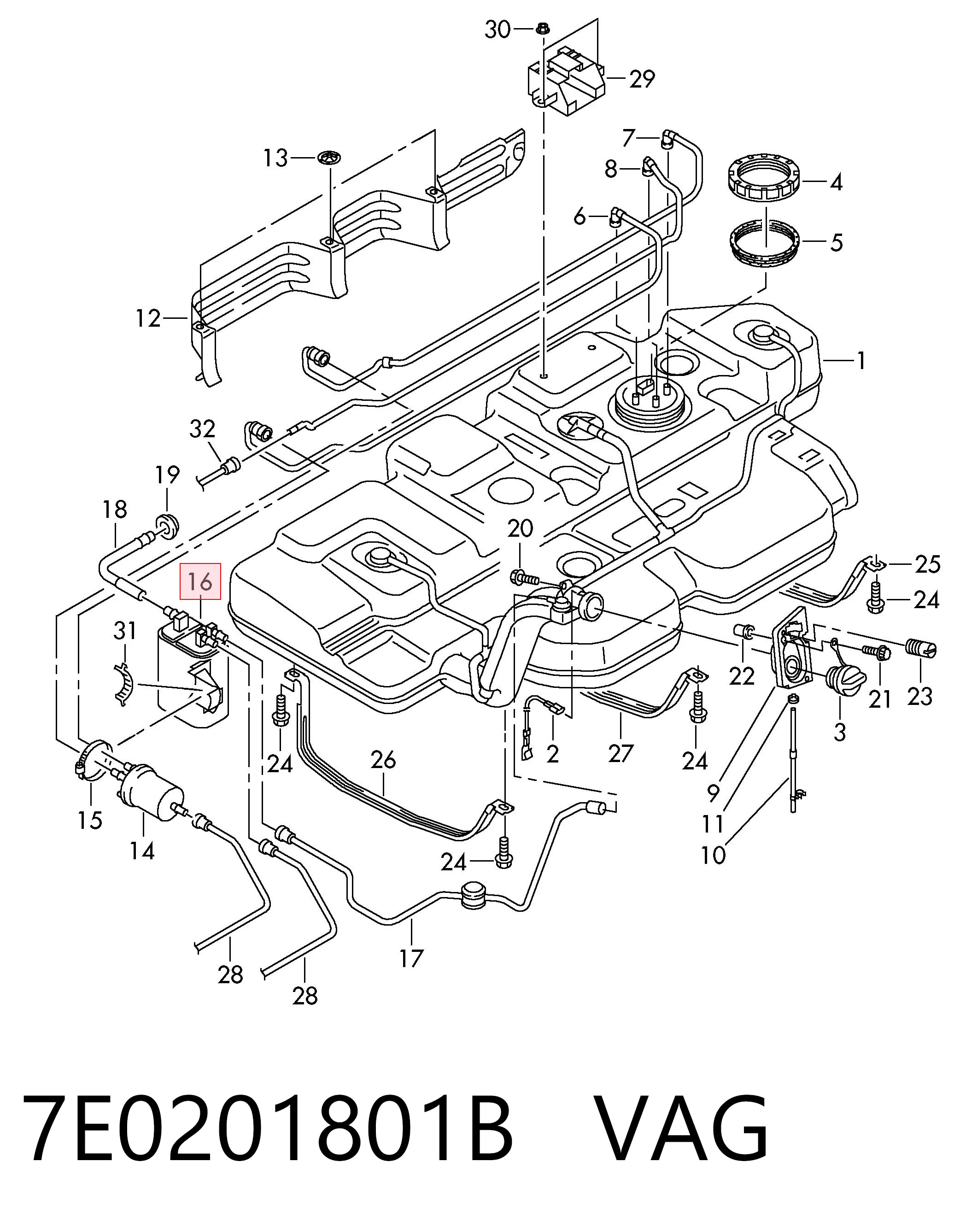 Comprar Absorbedor de vapores de combustible Volkswagen Transporter  7HB, 7HJ, 7EB, 7EJ a bajo precio