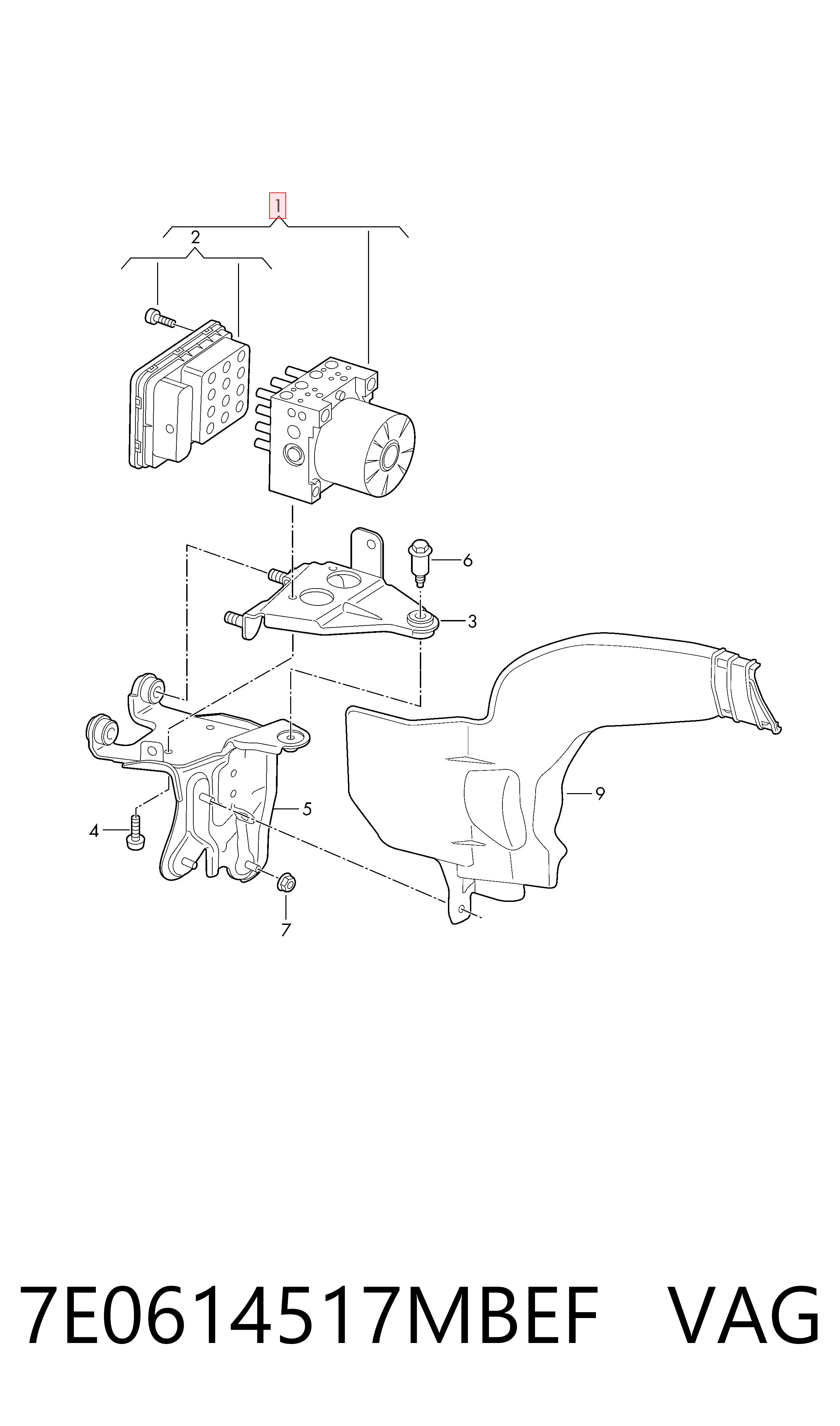 Bloque hidráulico ABS VAG 7E0614517MBEF precio, desde 669,37 EUR