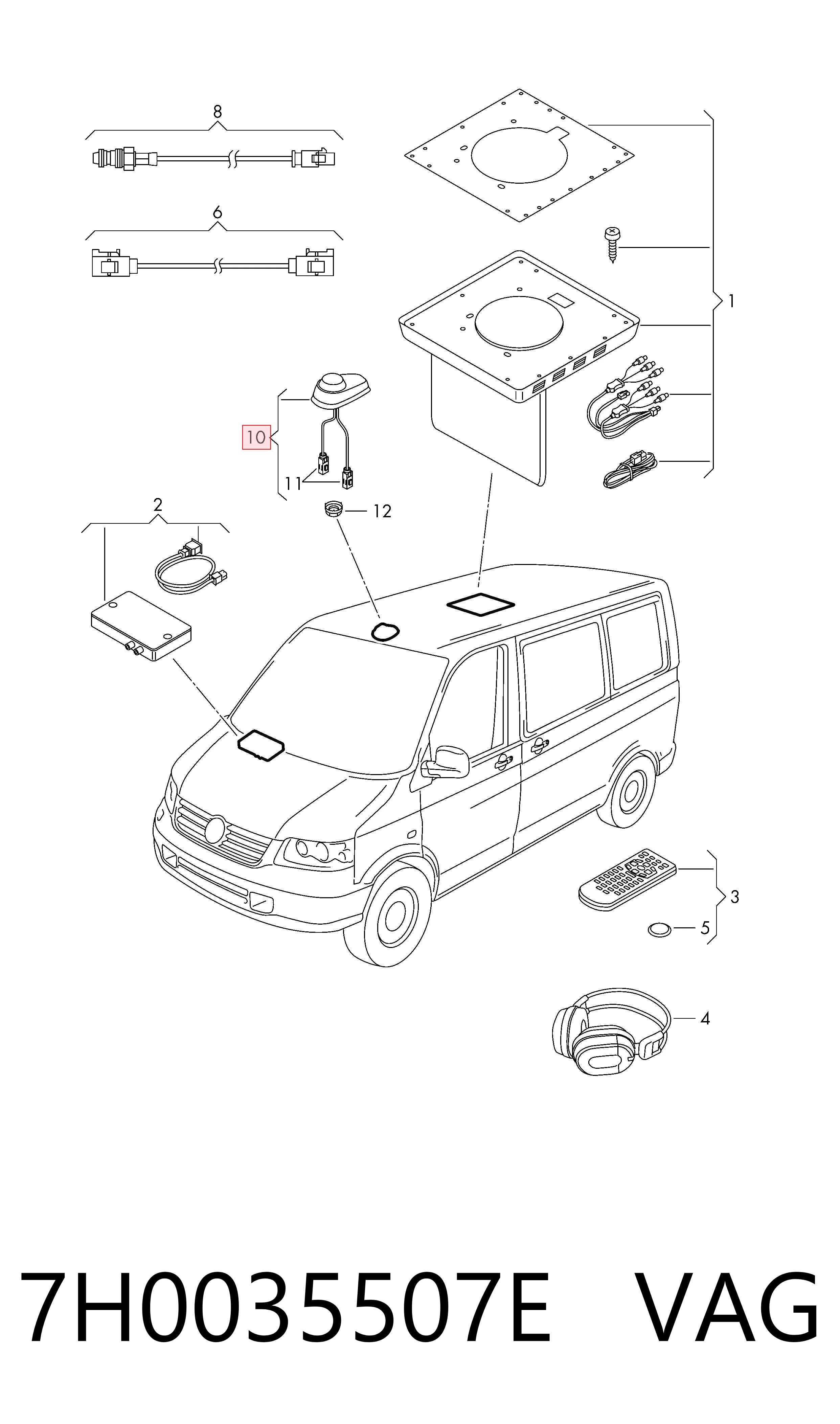 Antena Volkswagen Transporter T5 bus (7HB, 7HJ, 7EB, 7EJ) (2003 - 2016) precio, desde 131,97 EUR