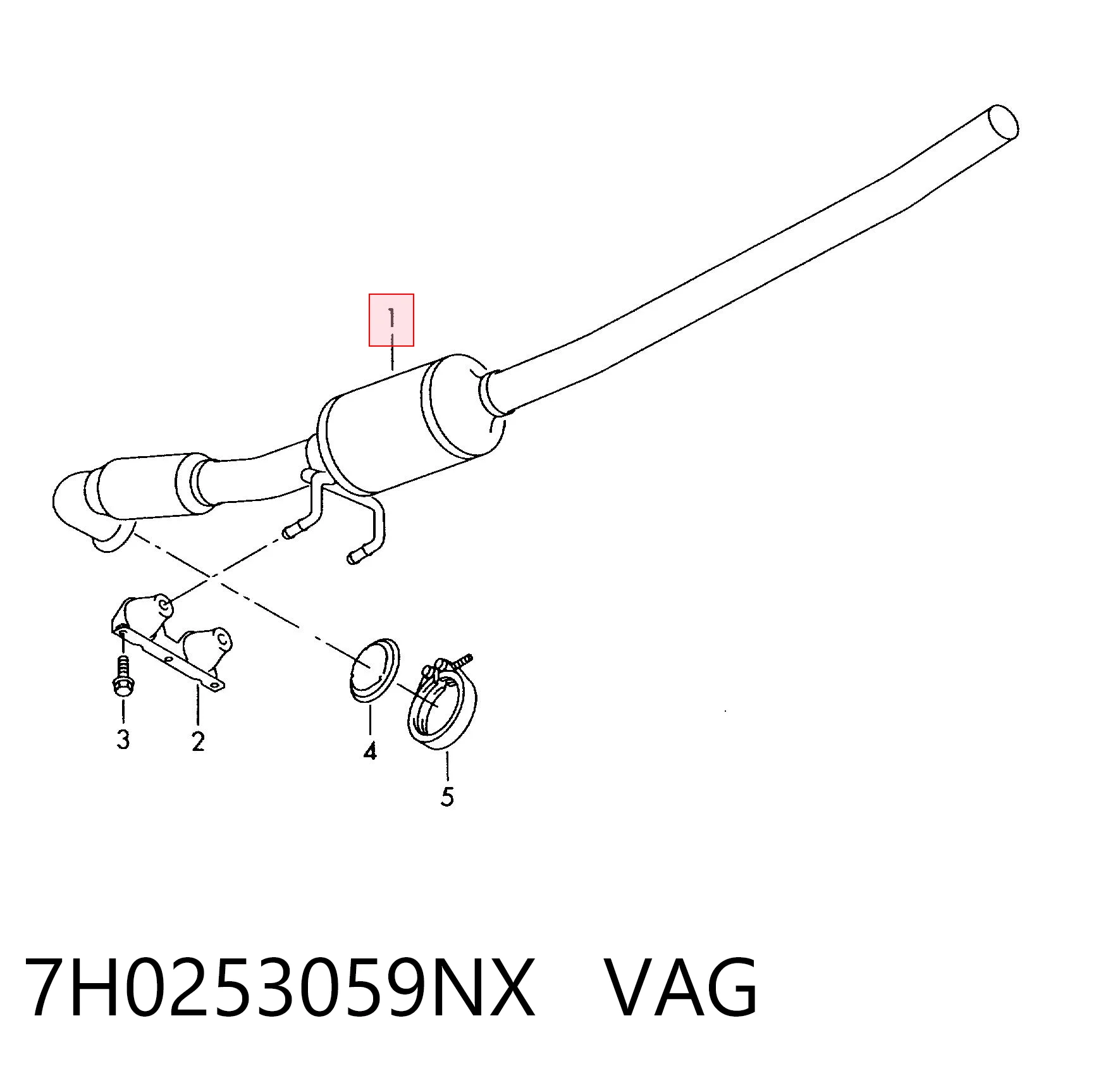 Catalizador para Volkswagen Transporter 7JD, 7JE