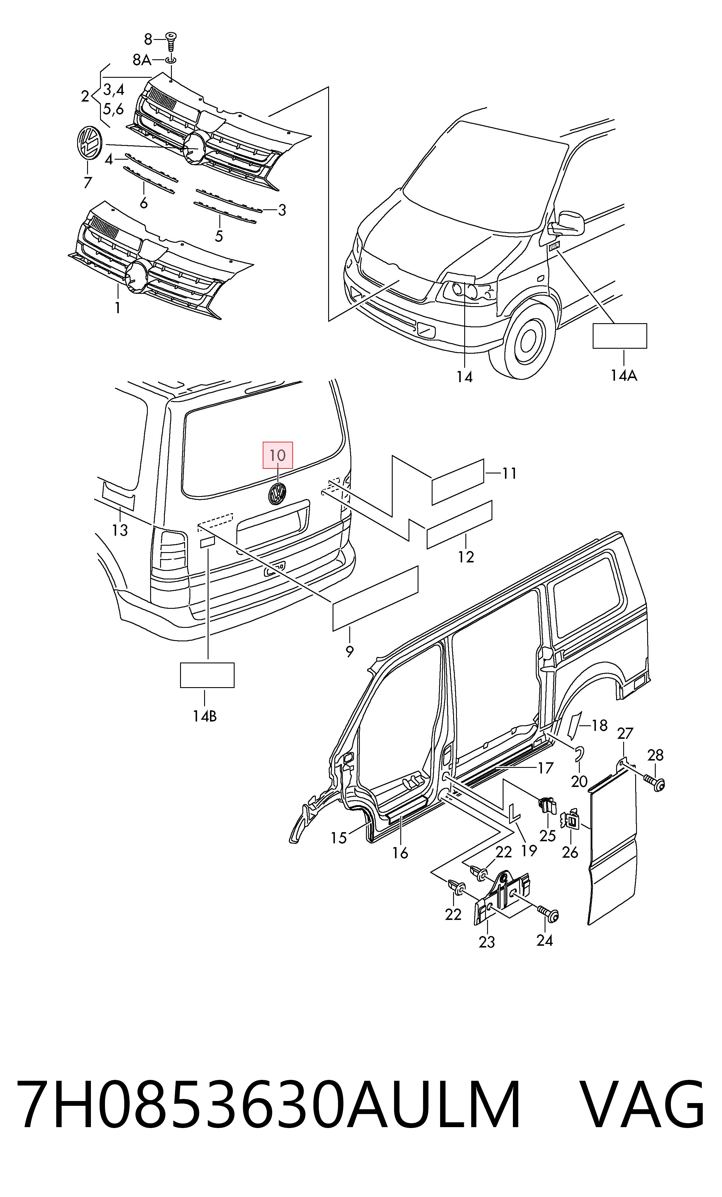Comprar Emblema de tapa de maletero Volkswagen Caddy III 2KB, 2KJ, 2CB, 2CJ a bajo precio