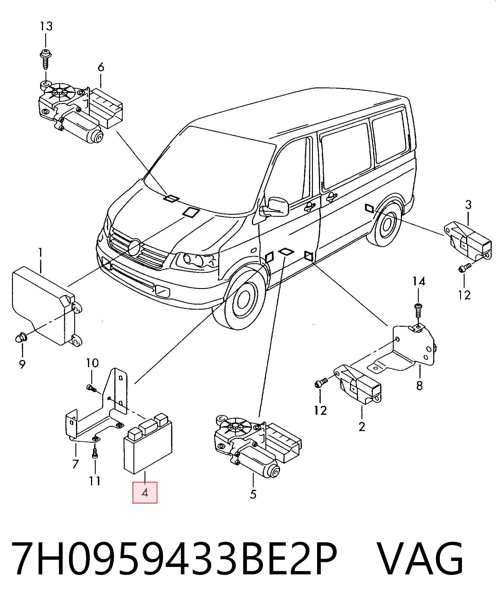 Comprar Módulo de confort Volkswagen Transporter 7HB, 7HJ, 7EB, 7EJ a bajo precio