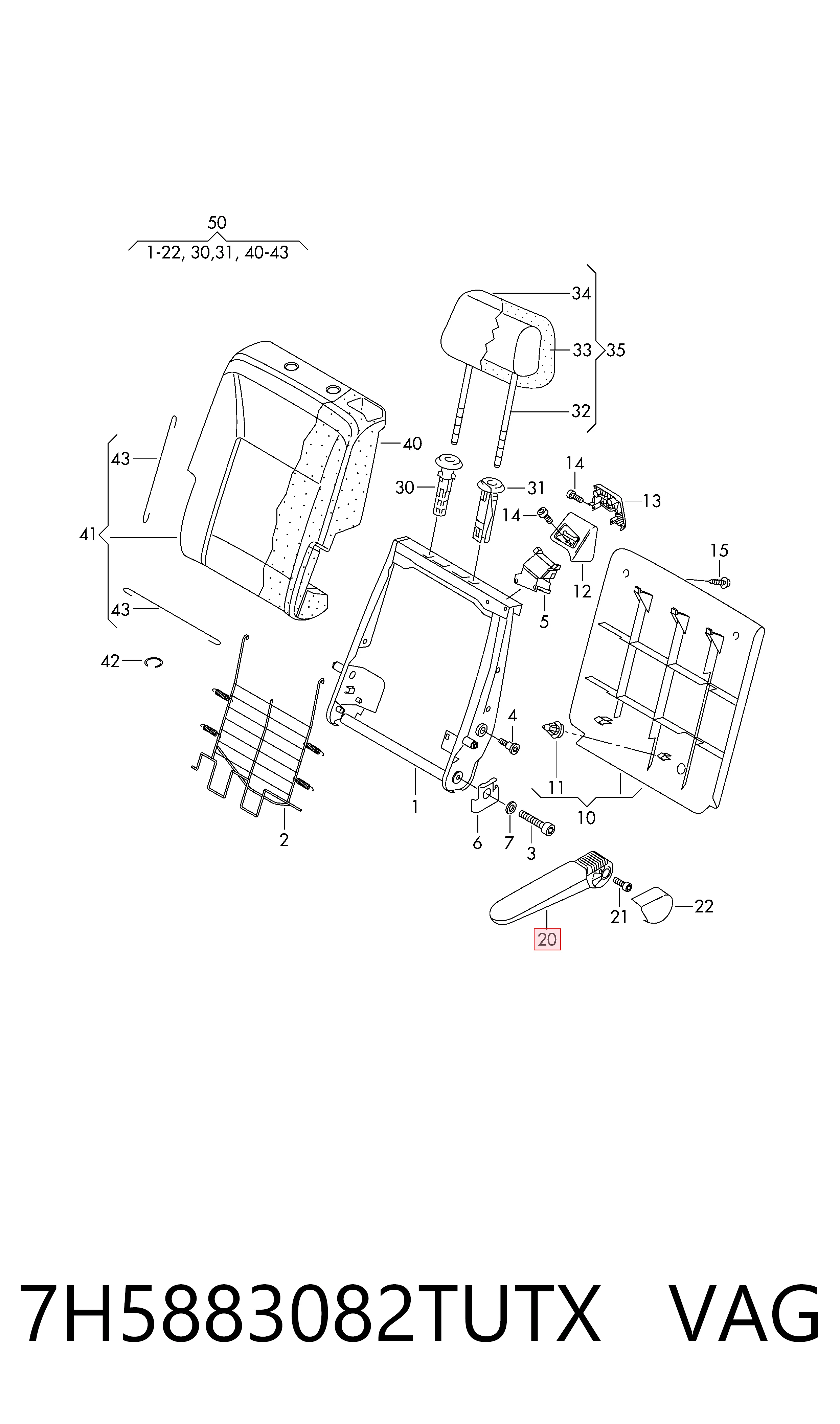 Comprar Apoyabrazos de la consola central Volkswagen Multivan  7HM, 7HN, 7HF, 7EF, 7EM, 7EN a bajo precio