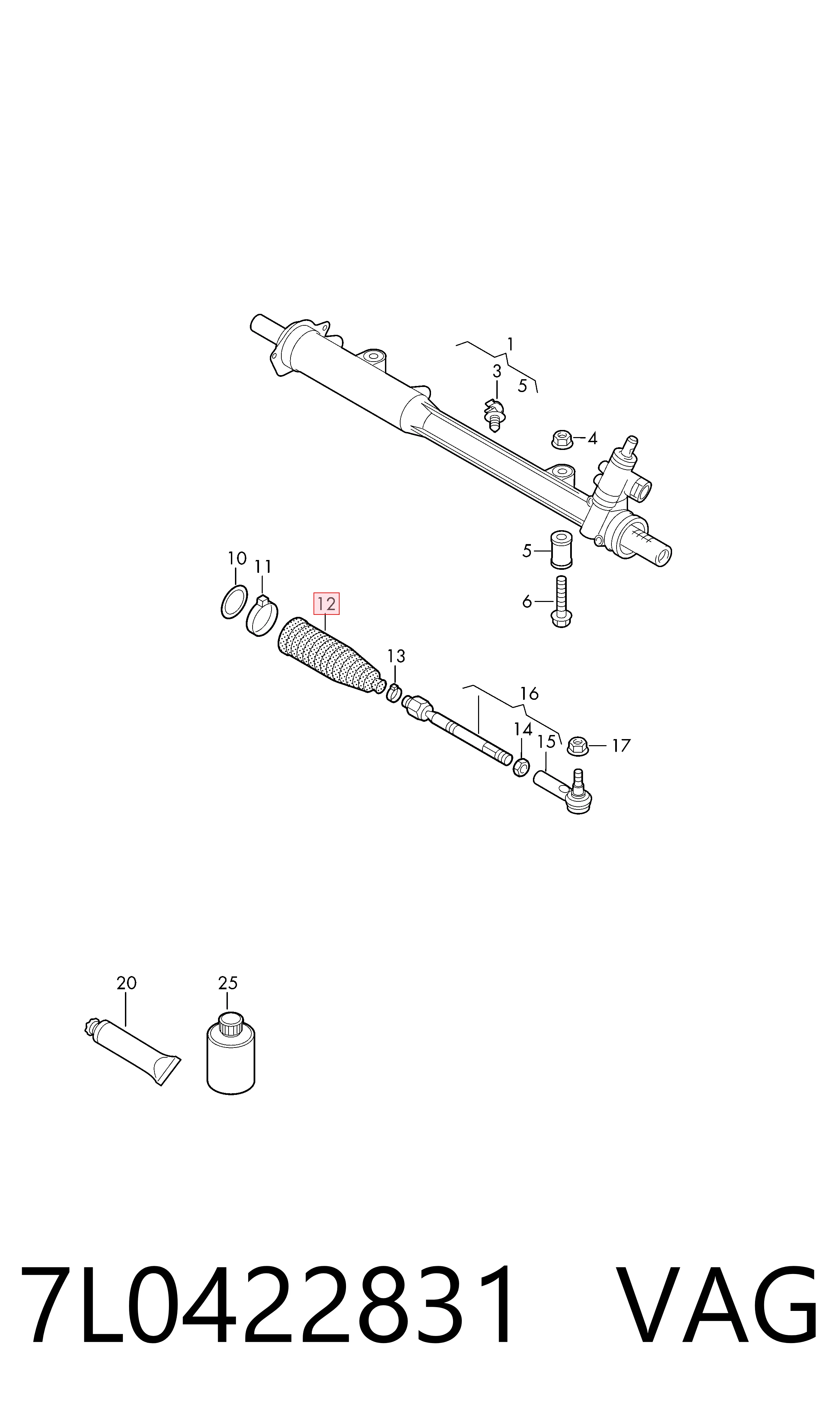 Fuelle de dirección Q7  SUV (2006-2016) original desde 9,62 €