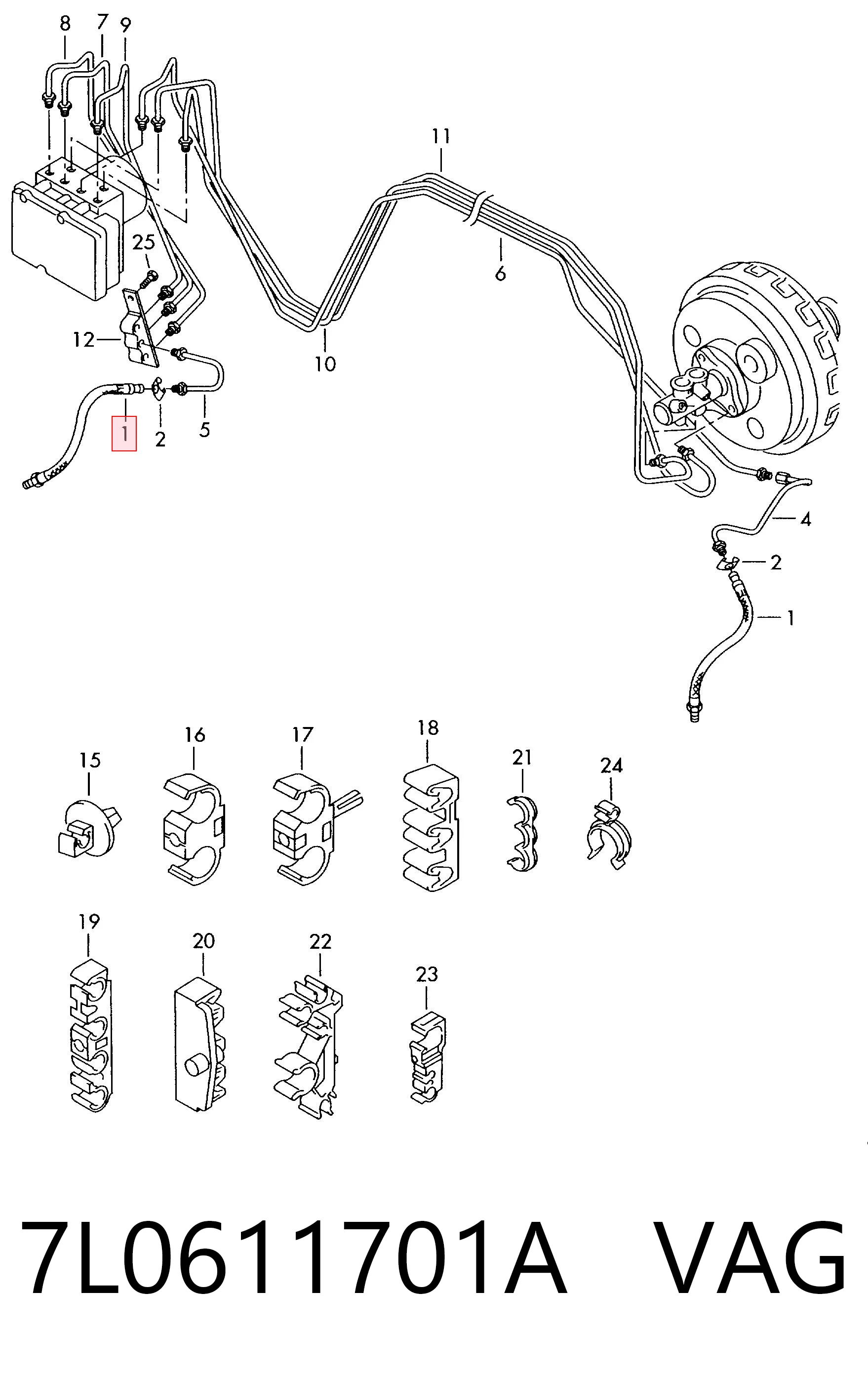 Comprar Latiguillo de freno delantero Audi Q7 4LB a bajo precio