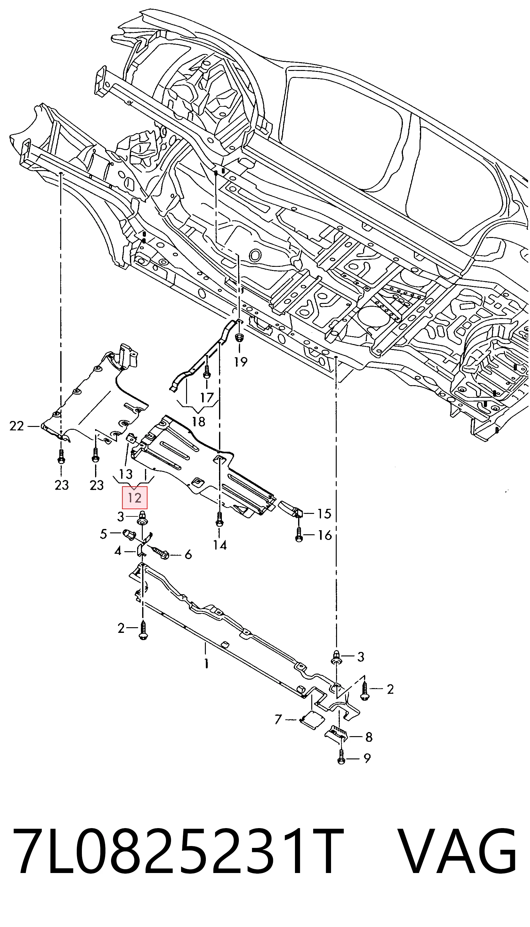Protección motor / empotramiento para Volkswagen Touareg I 7LA, 7L6, 7L7