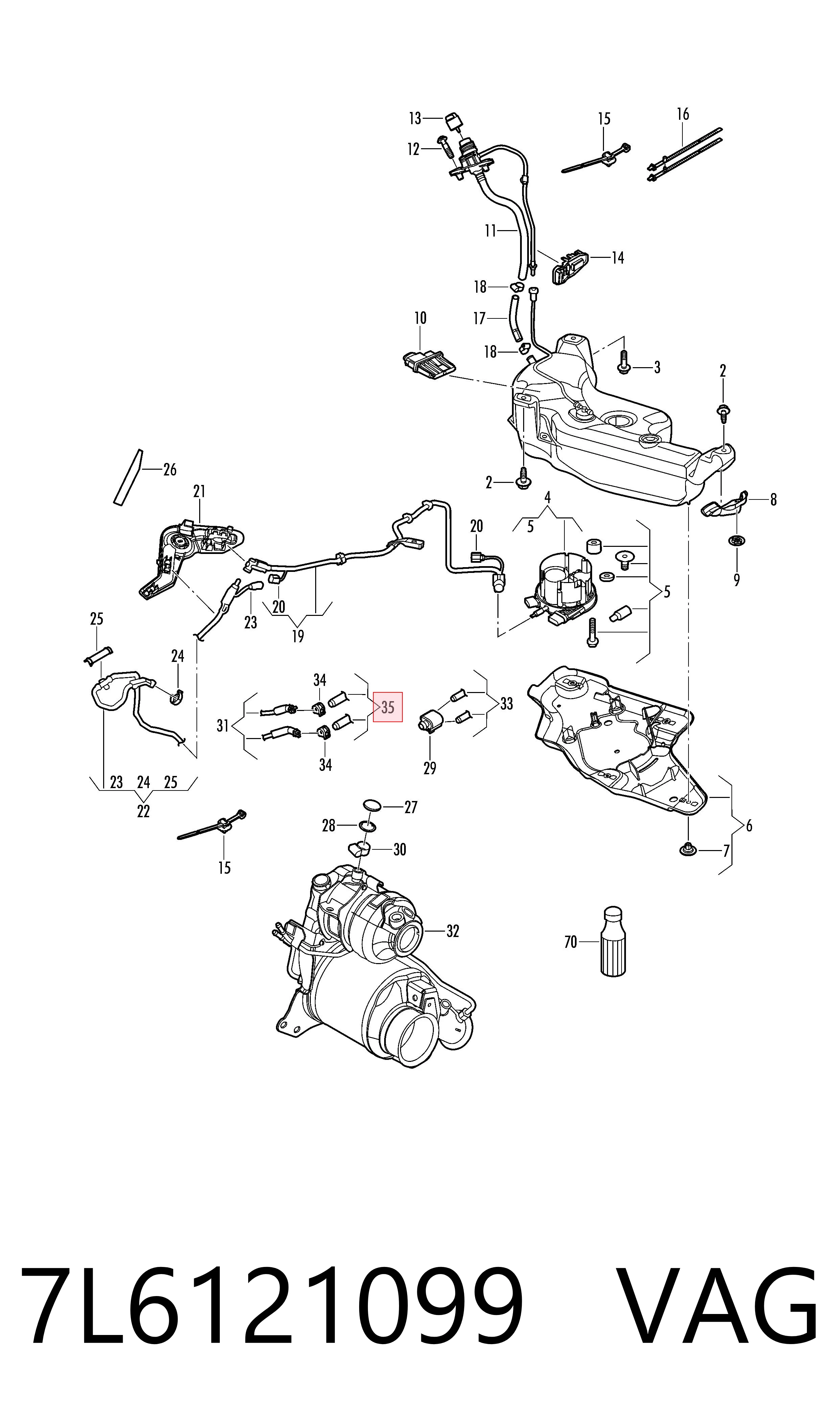 7L6121099 VAG Refrigeración del motor