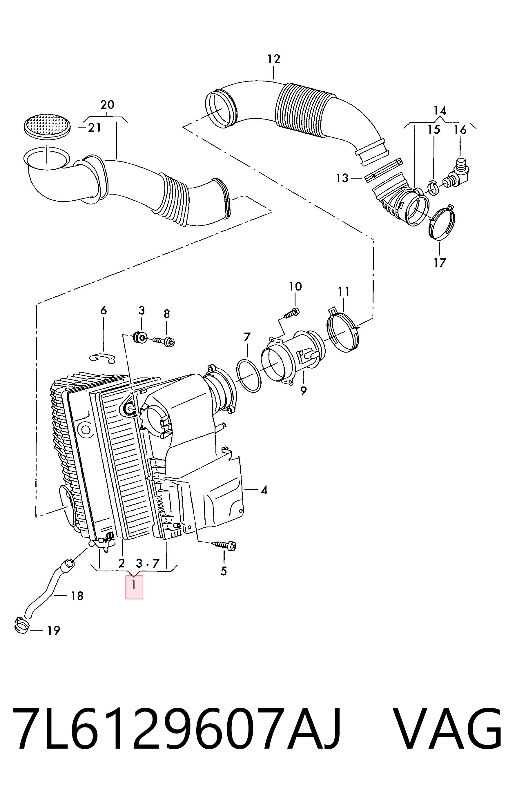7L6129607AJ VAG