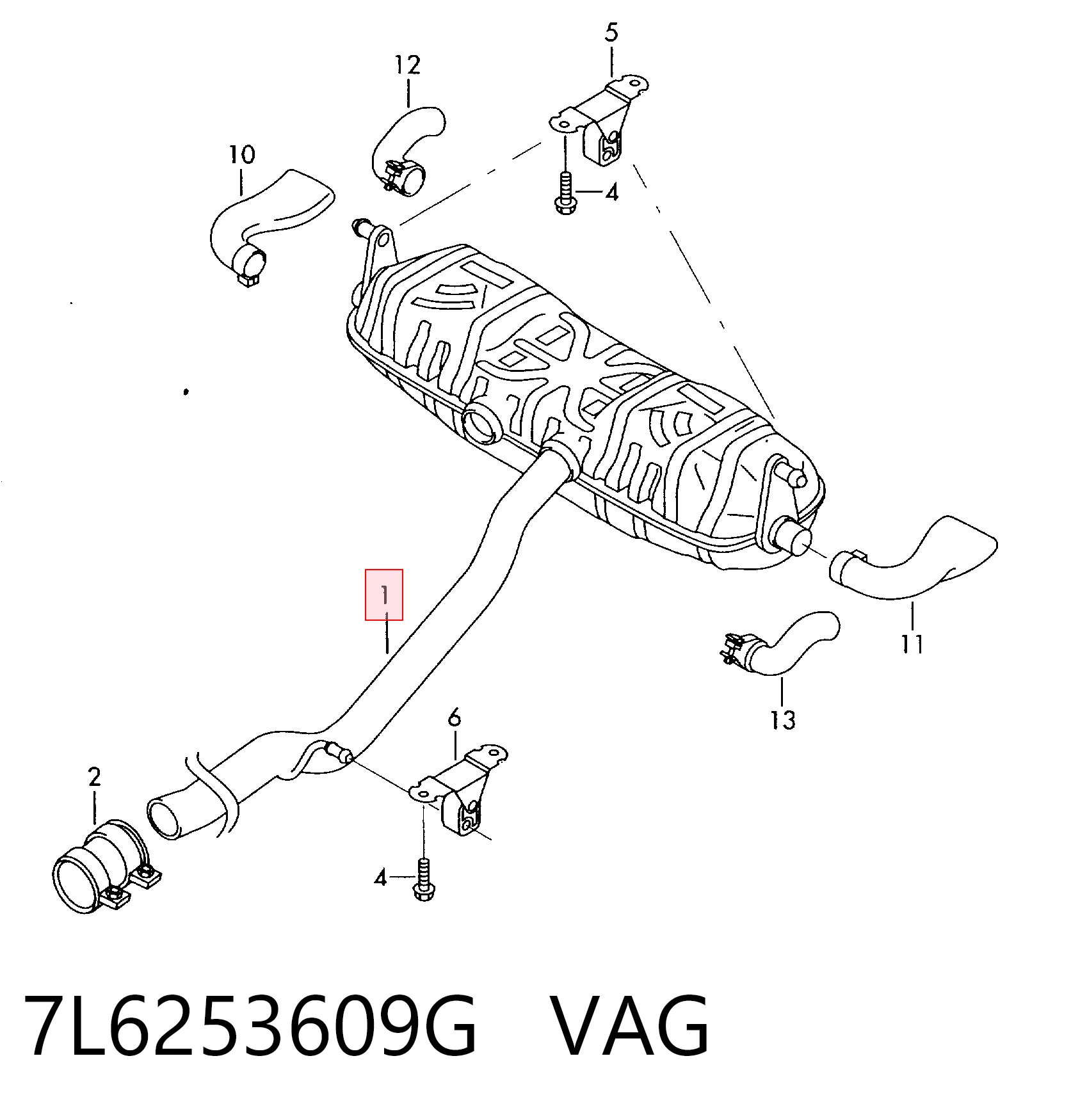 Comprar Silenciador trasero Volkswagen Touareg I 7LA, 7L6, 7L7 a bajo precio