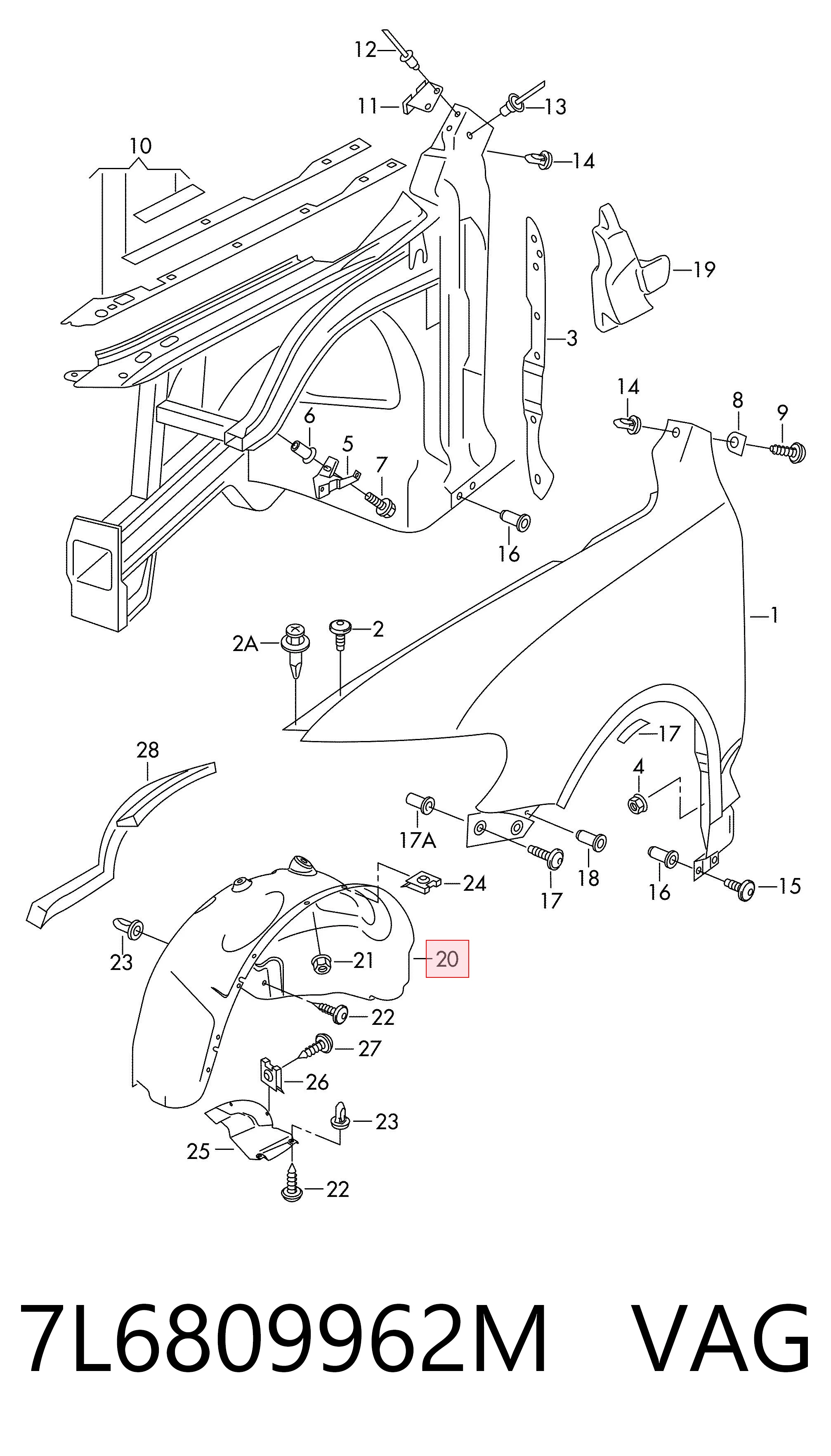 Paso de rueda Volkswagen Touareg I