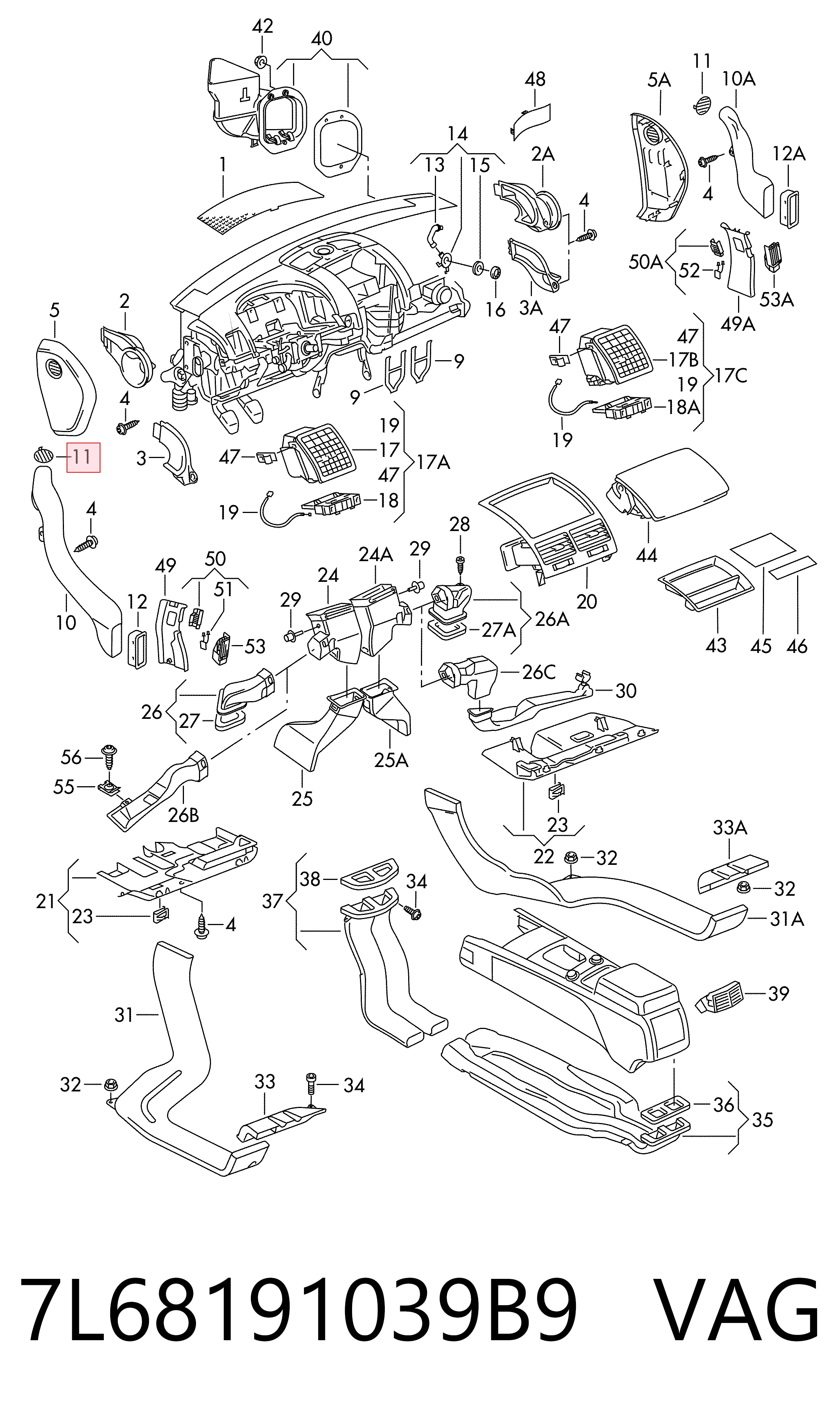 7L68191039B9 VAG