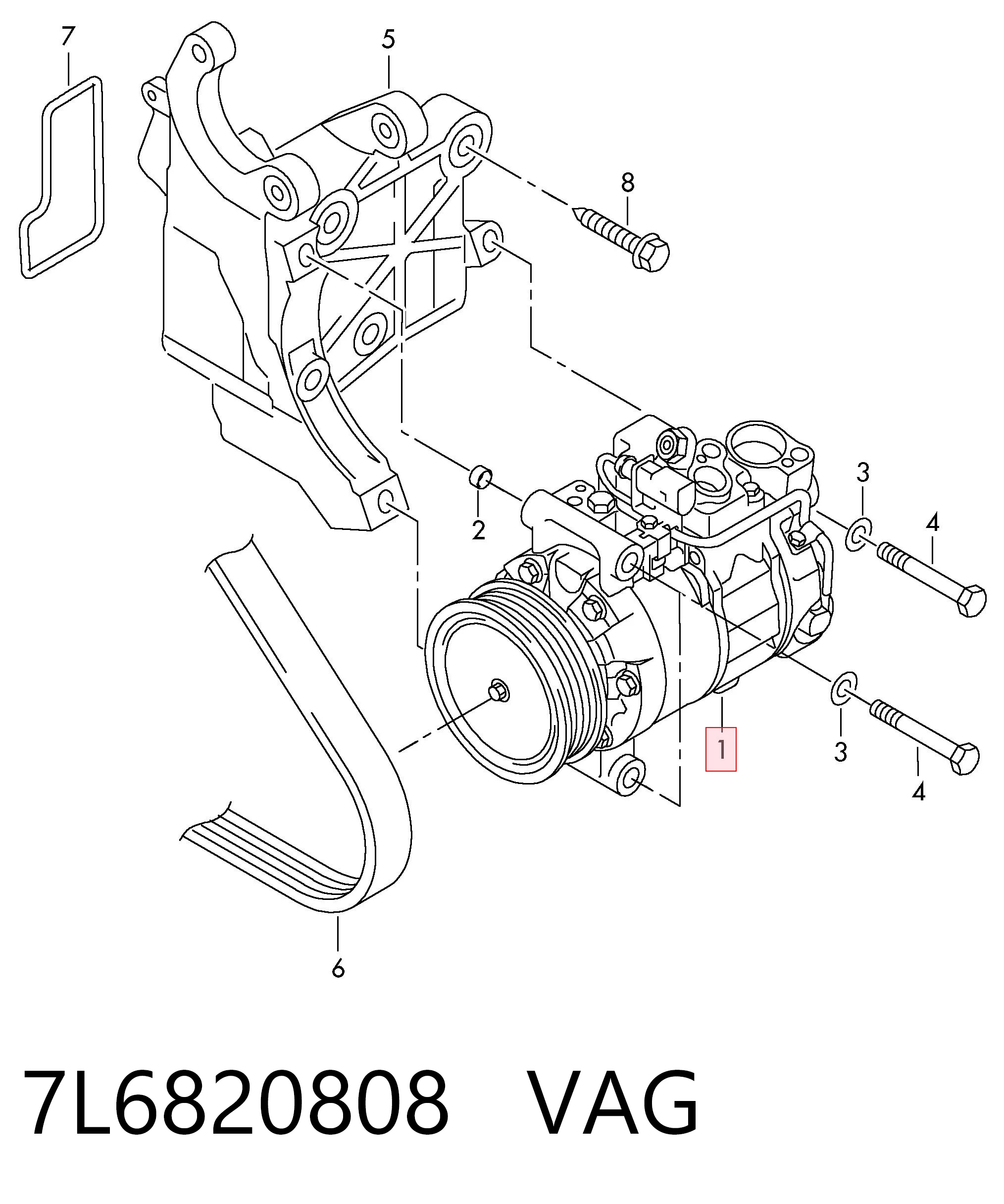 7L6820808 VAG Compresor climatizador