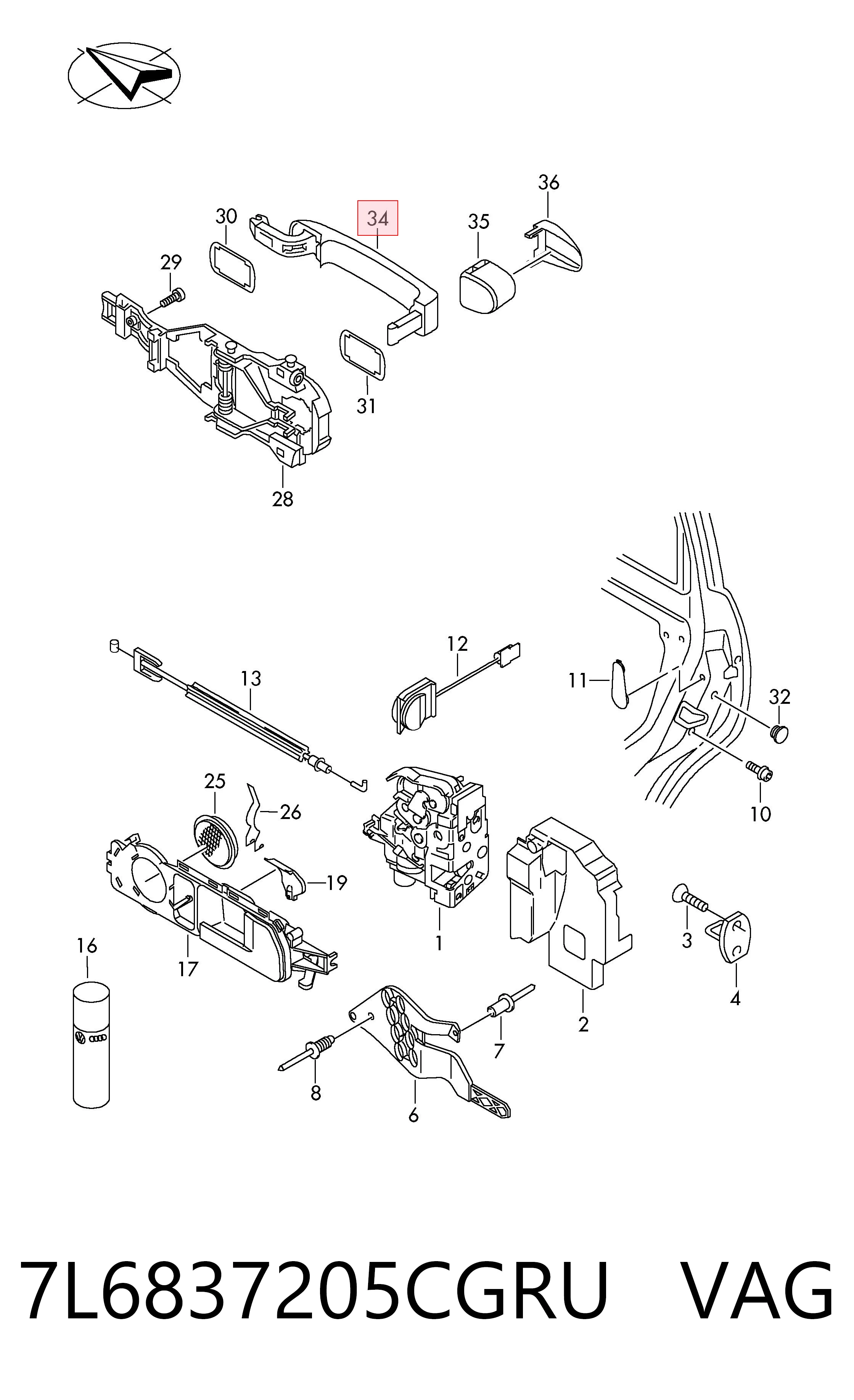 7L6837205CGRU VAG