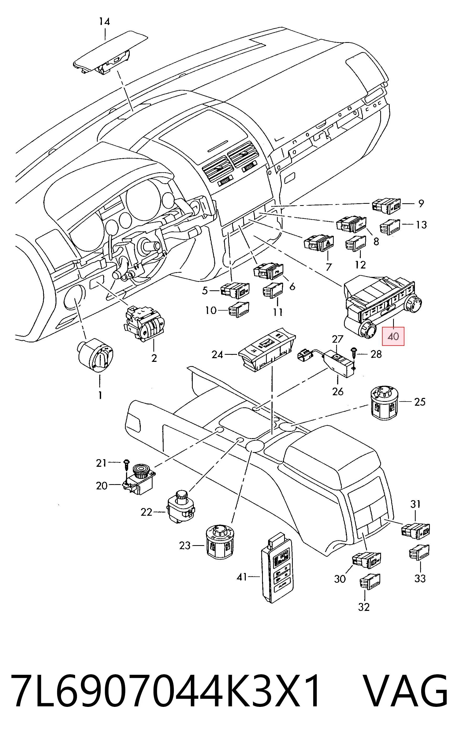 Unidad de control de la ventilación Volkswagen Touareg I (2002-2010)