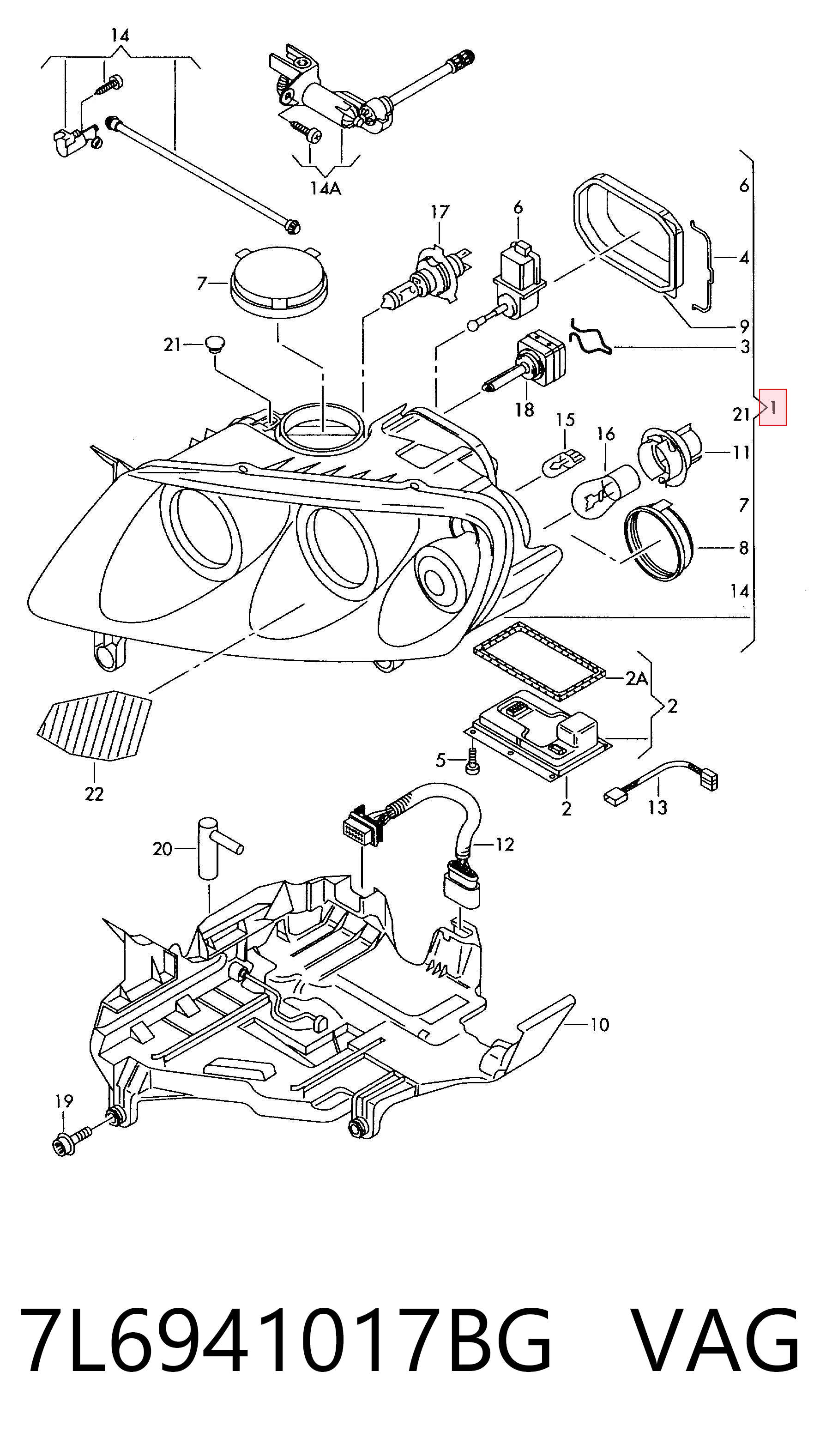 7L6941017BG VAG Faros
