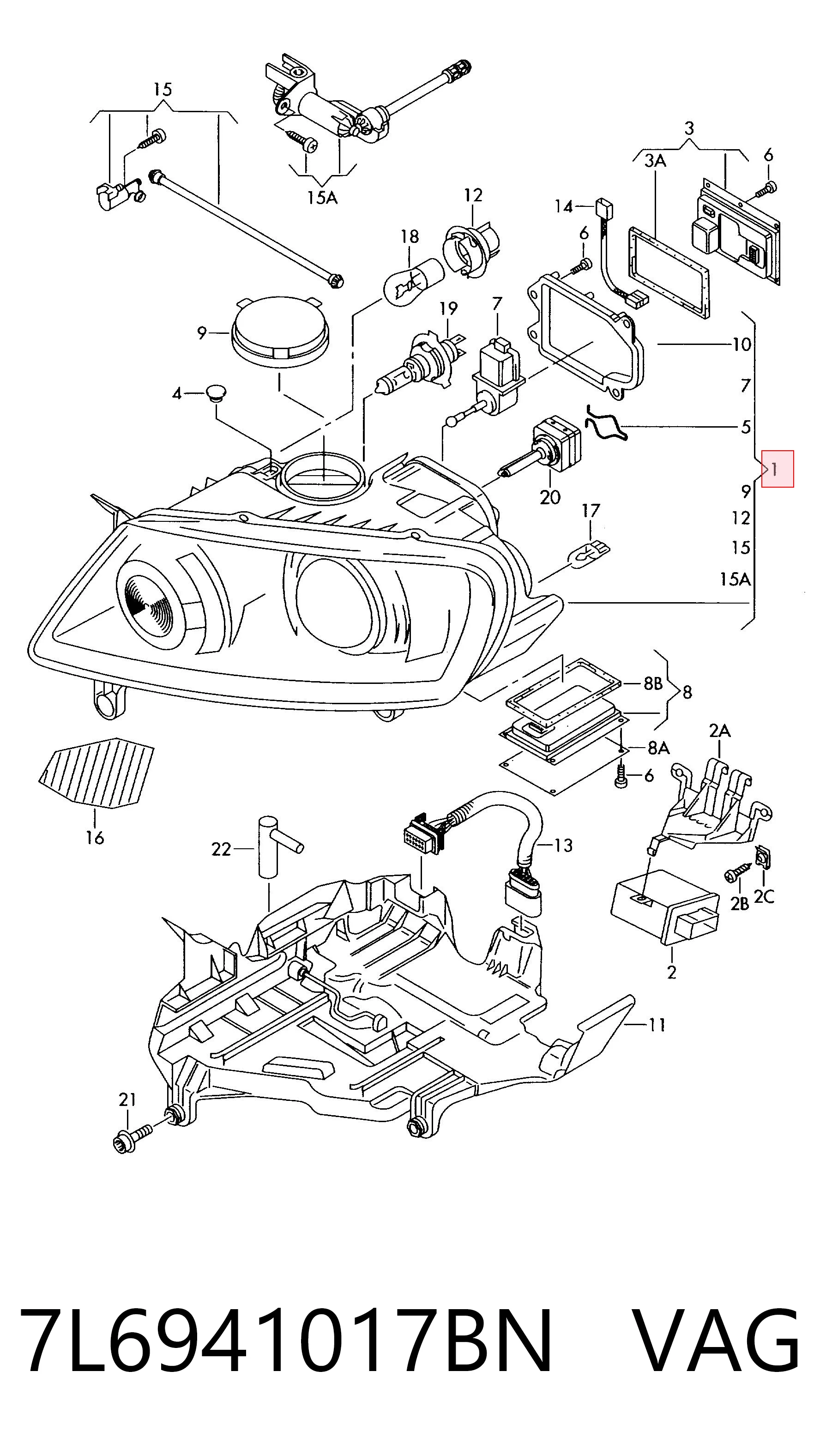 7L6941017BN VAG Faros