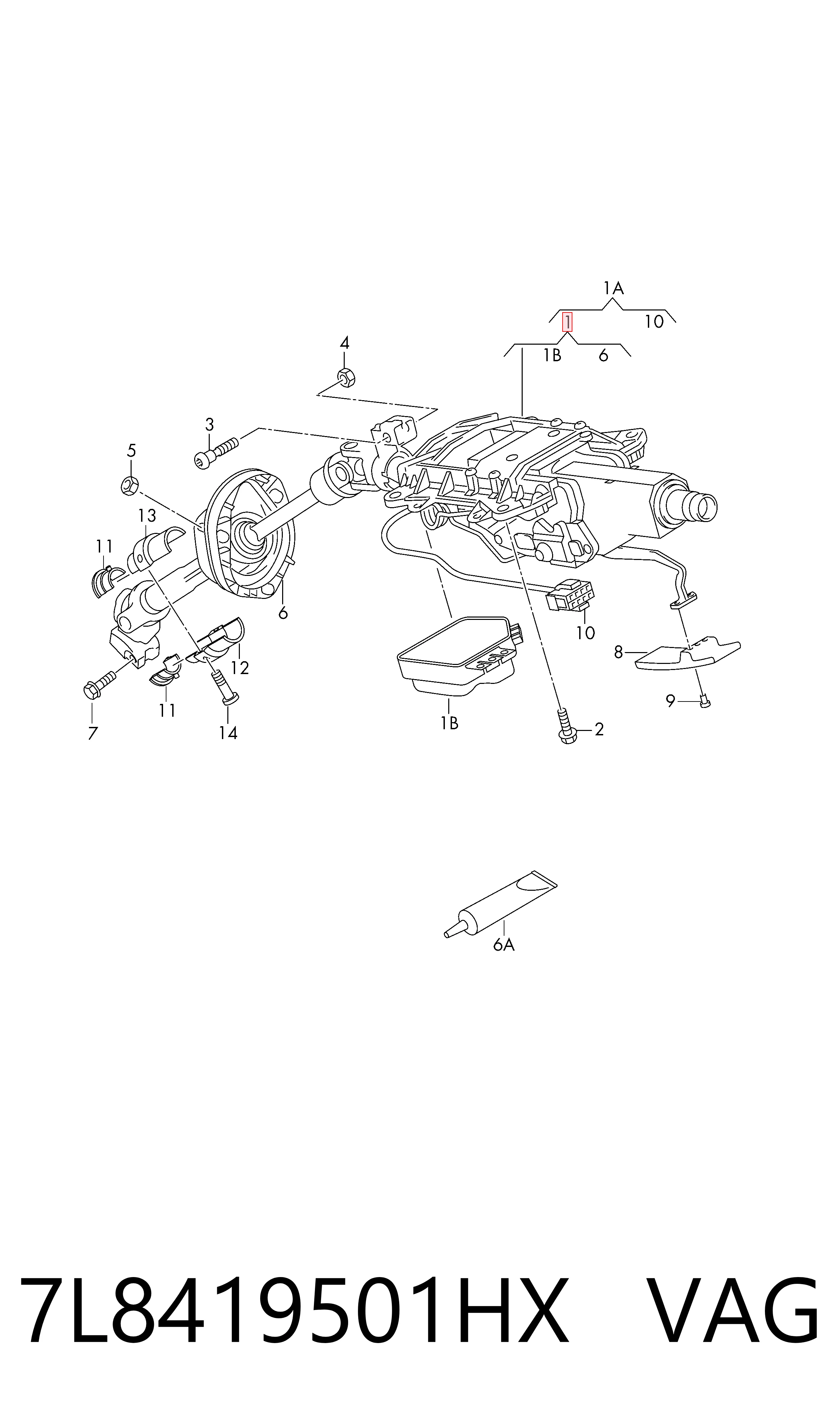 Comprar Columna de dirección Audi Q7  4LB a bajo precio