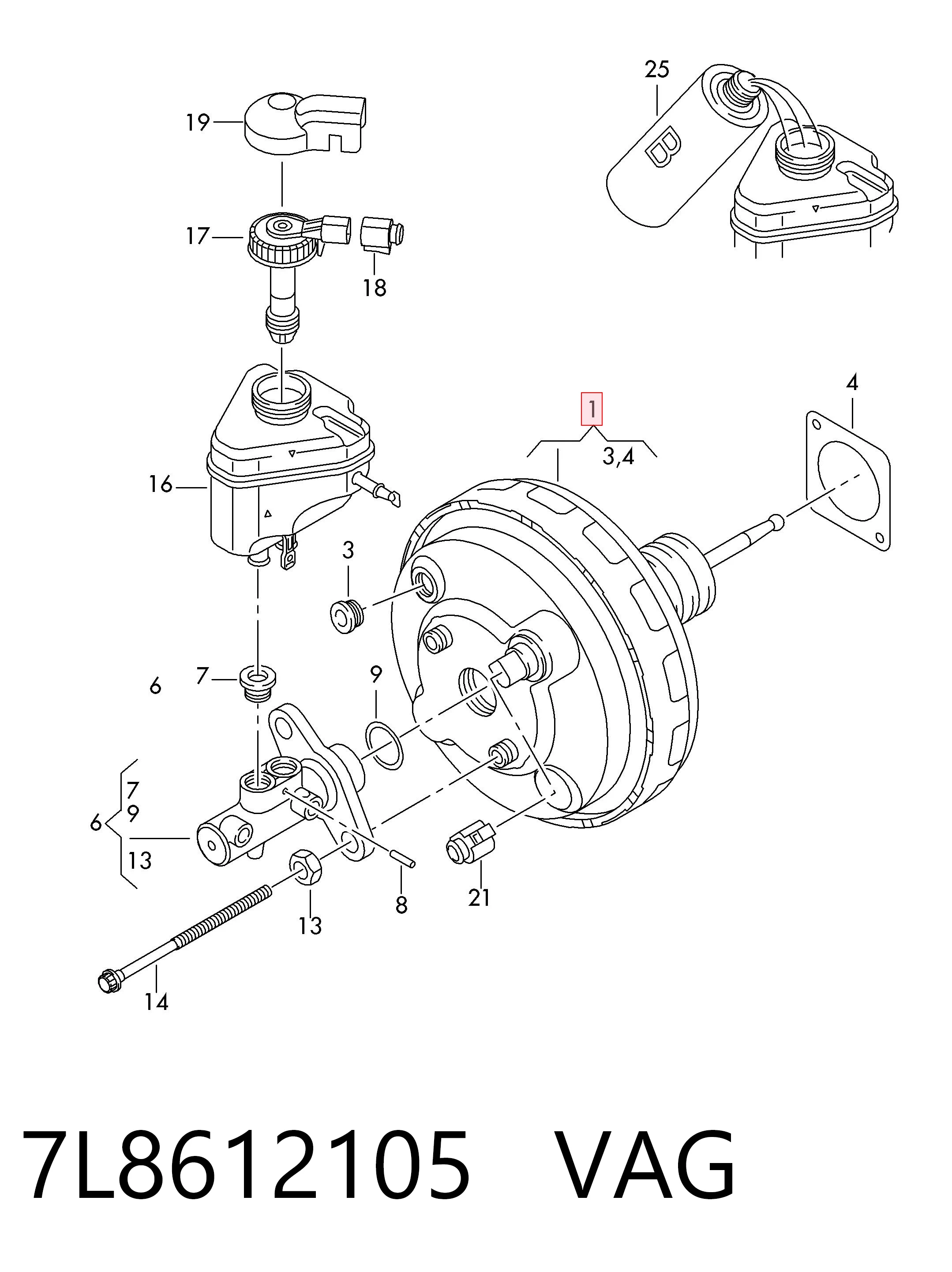 Comprar Servofreno Audi Q7  4LB a bajo precio