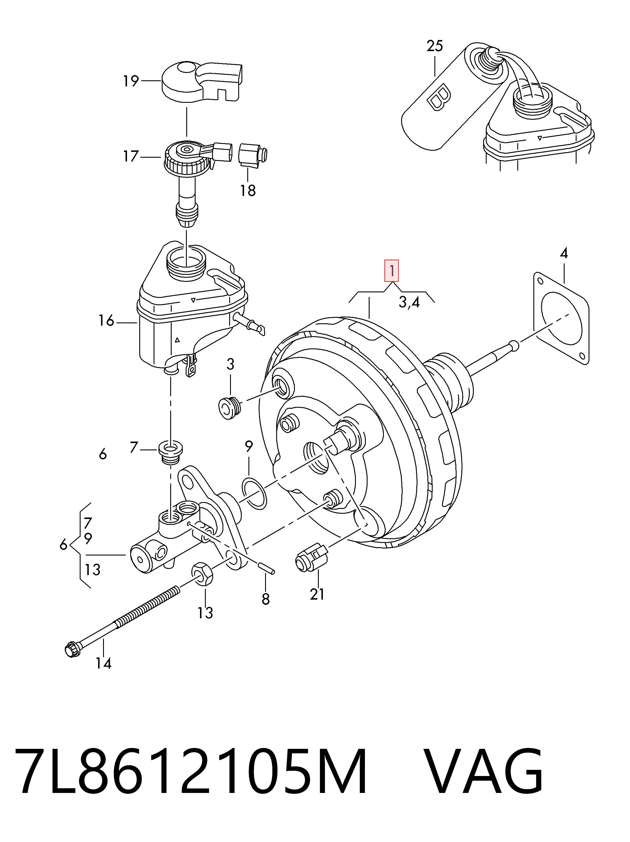 Servofreno para Audi Q7  4LB
