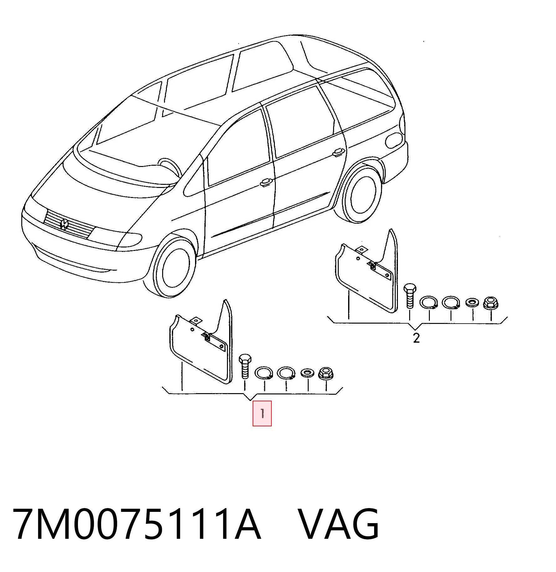 Comprar Juego de faldillas delanteras Volkswagen Sharan I 7M8, 7M9, 7M6 a bajo precio