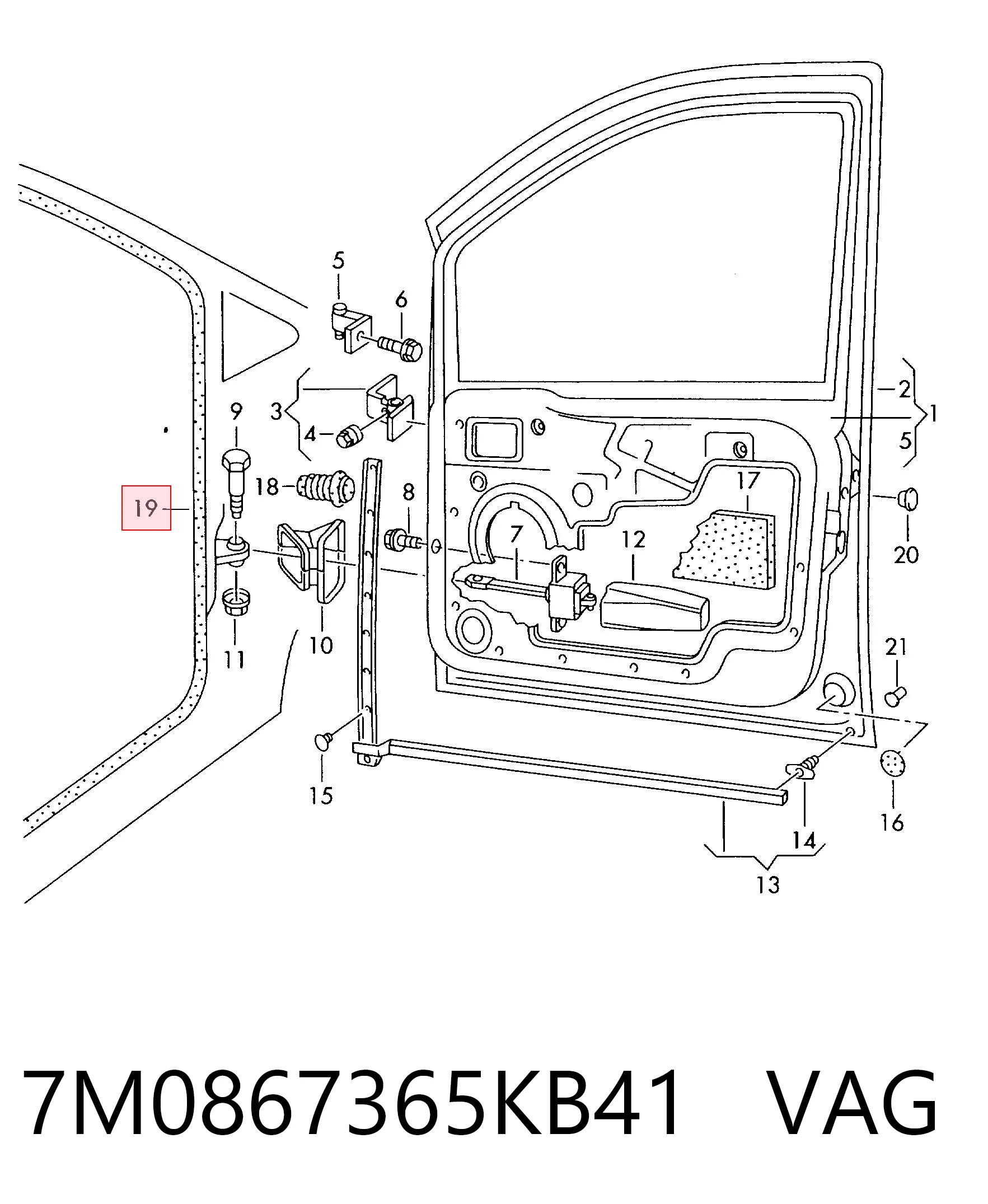 7M0867365KB41 VAG